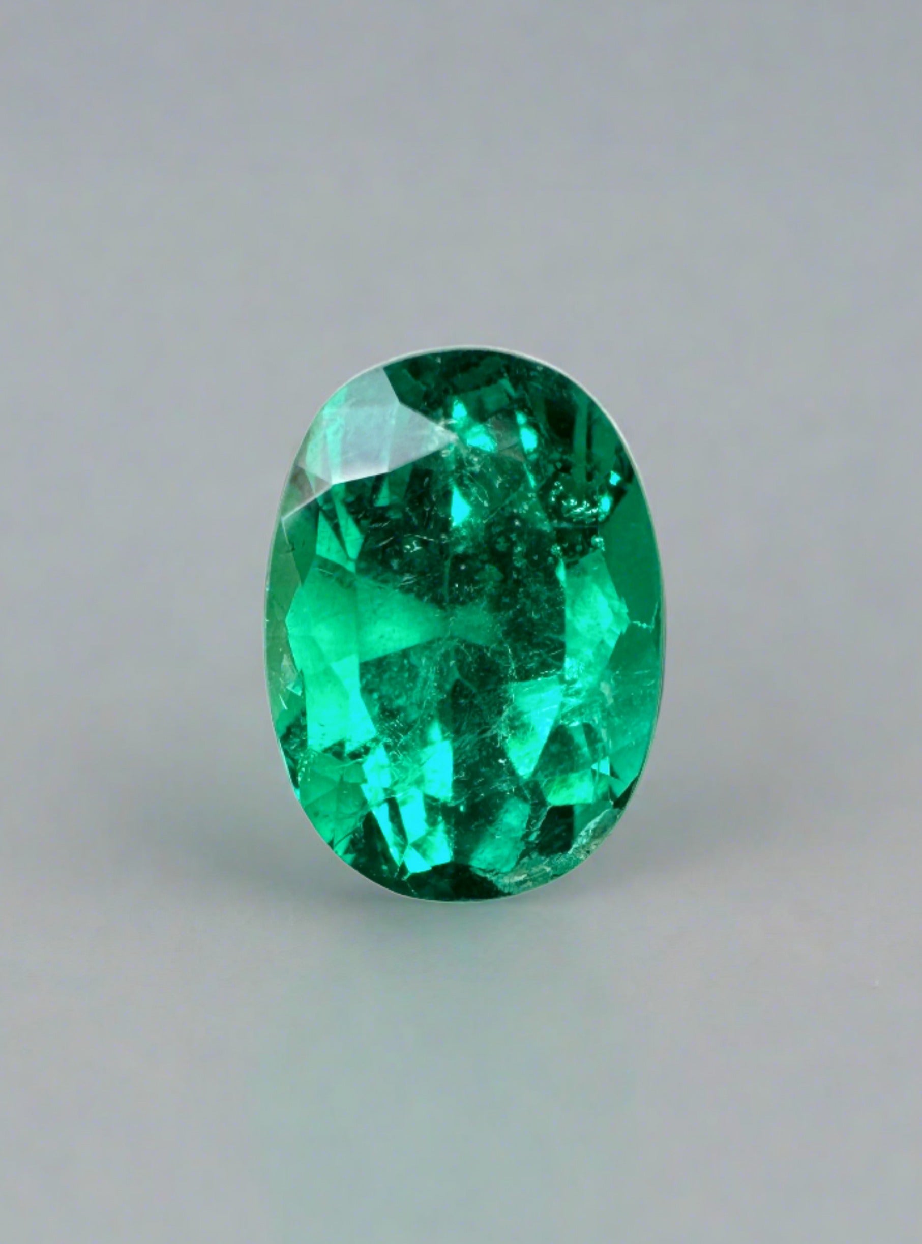 Special listing for Barbara - 18K custom Besel E to W ring 1.23 Carat AAA+ Vivid Bluish Green Natural Loose Colombian Emerald-Oval Cut - JR Colombian Emeralds