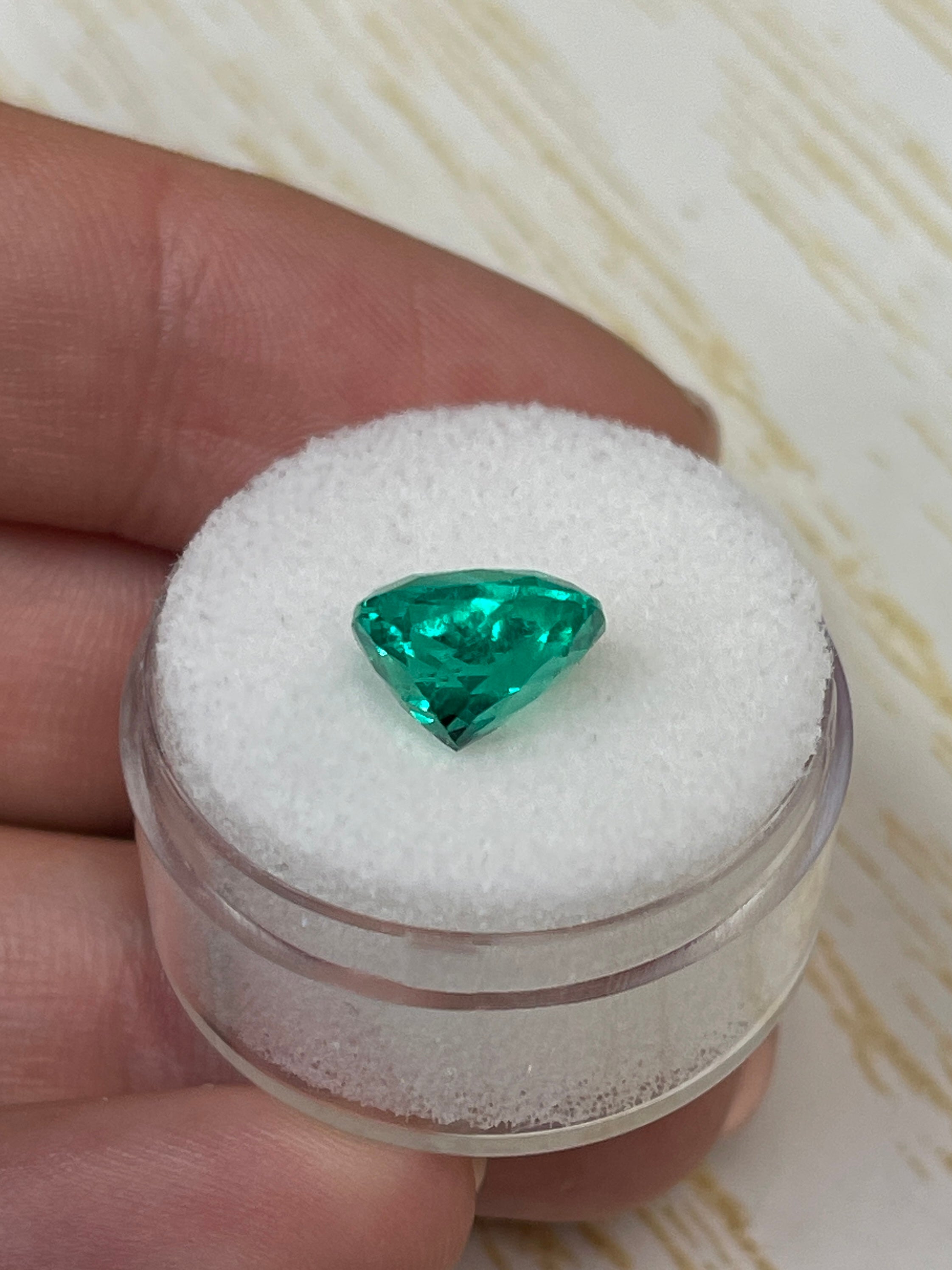 3.55 Carat 10x9 AAA+ Muzo Green Natural Loose Colombian Emerald-Cushion Cut - JR Colombian Emeralds