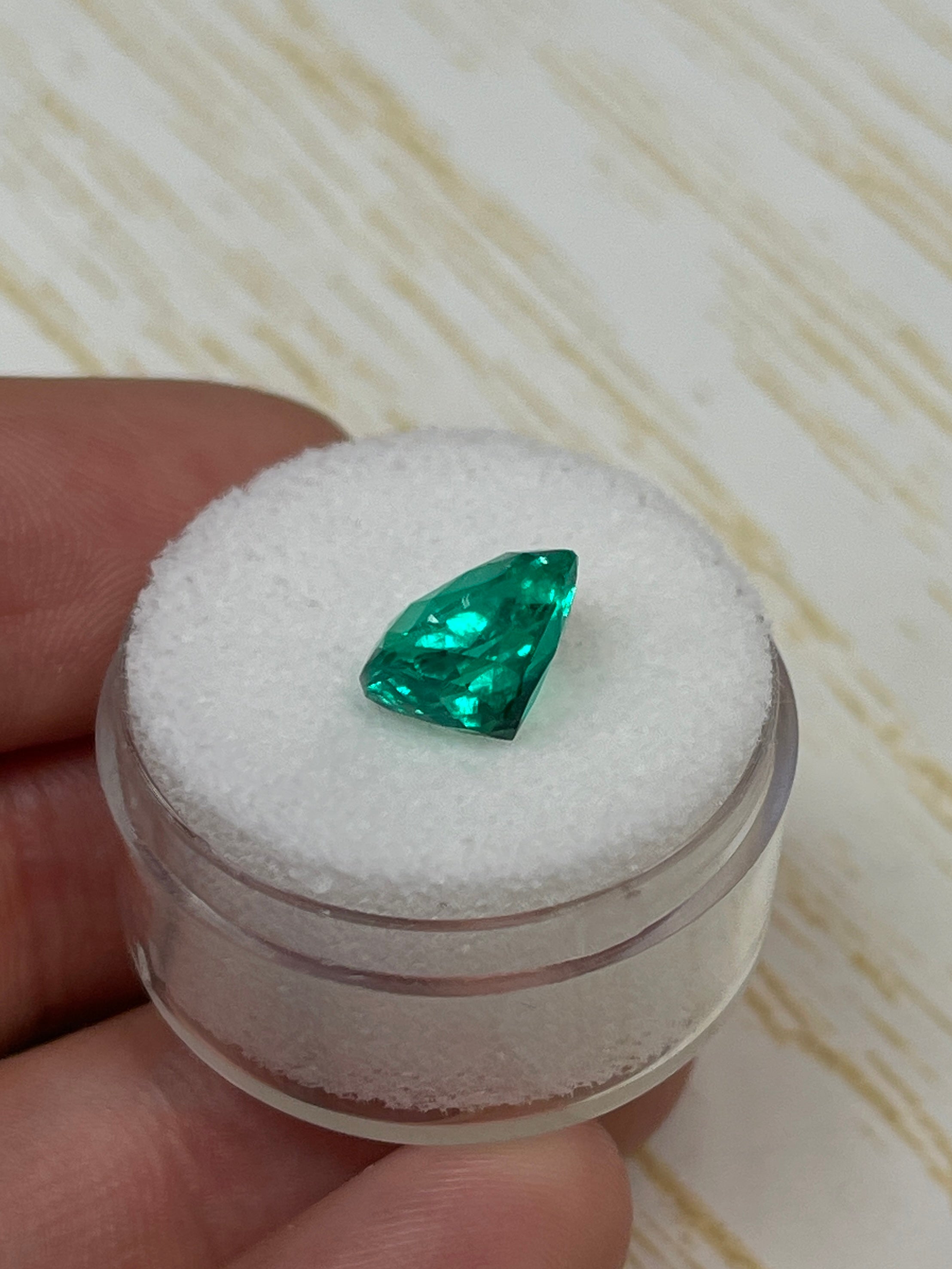 3.55 Carat 10x9 AAA+ Muzo Green Natural Loose Colombian Emerald-Cushion Cut - JR Colombian Emeralds