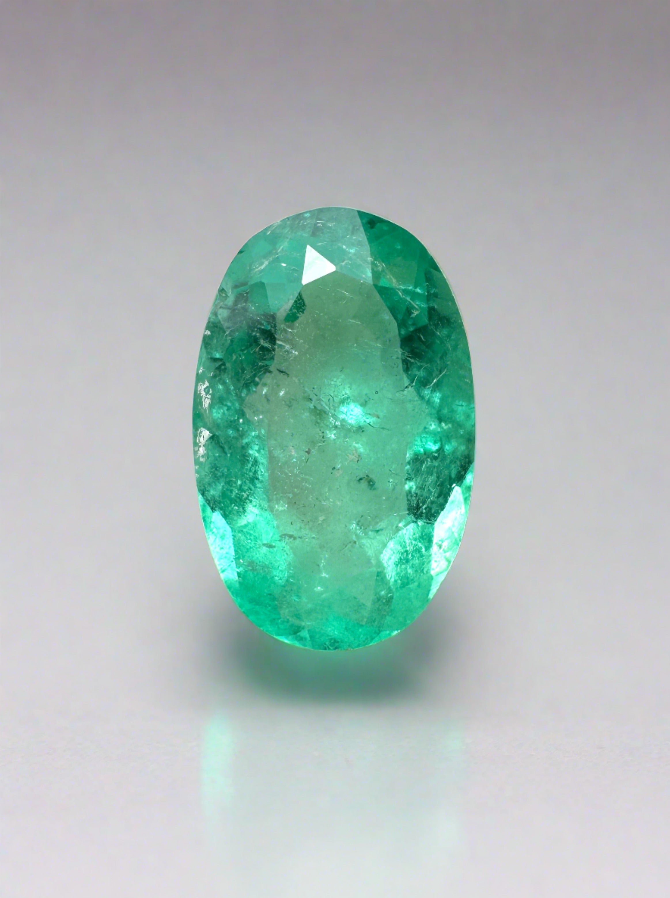 1.98 Carat 11x7 Elongated Green Natural Loose Colombian Emerald-Oval Cut - JR Colombian Emeralds