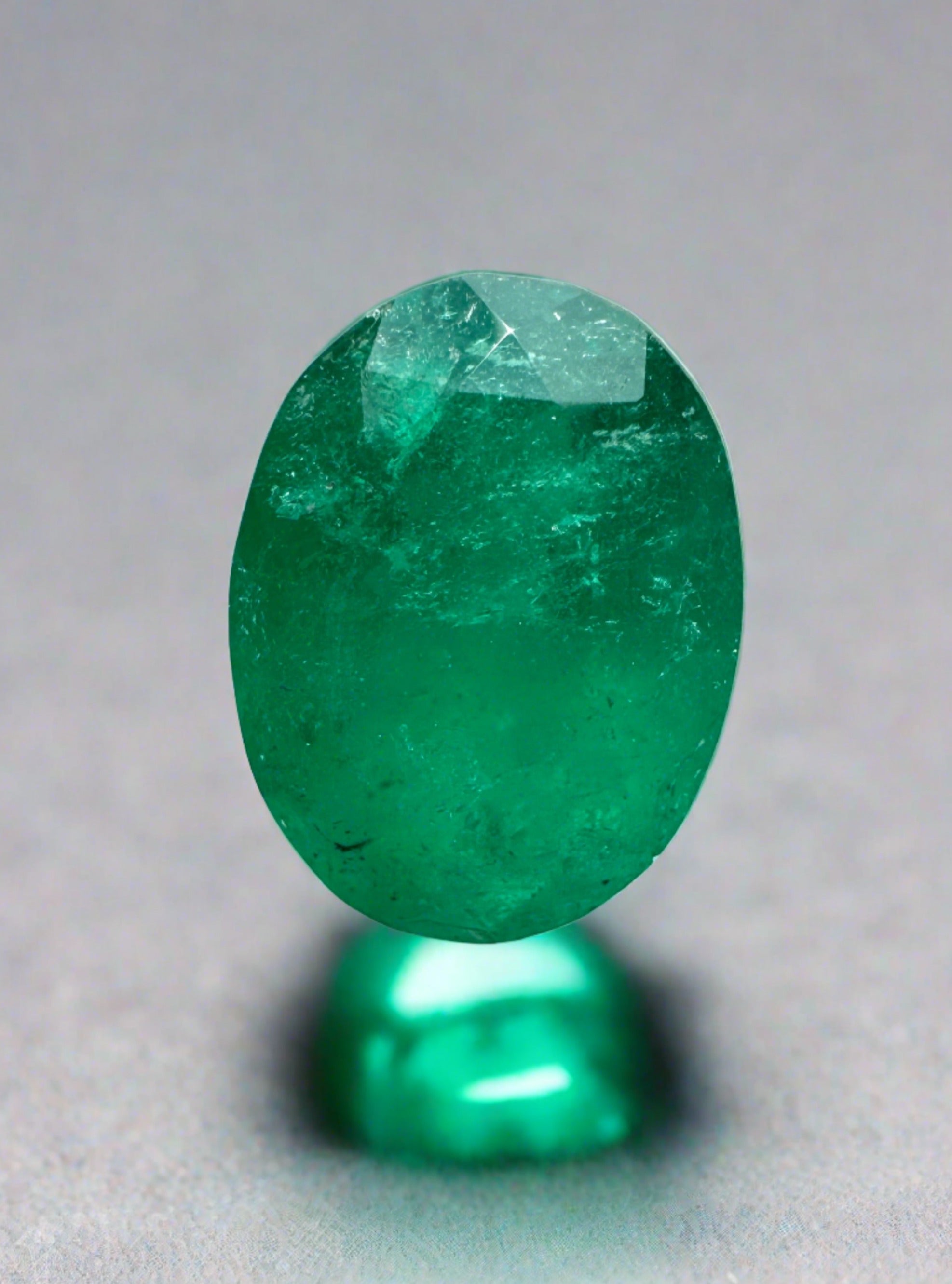 2.21 Carat Dark Forest Green Natural Loose Colombian Emerald-Oval Cut - JR Colombian Emeralds