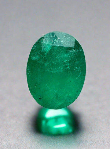 2.21 Carat Dark Forest Green Natural Loose Colombian Emerald-Oval Cut