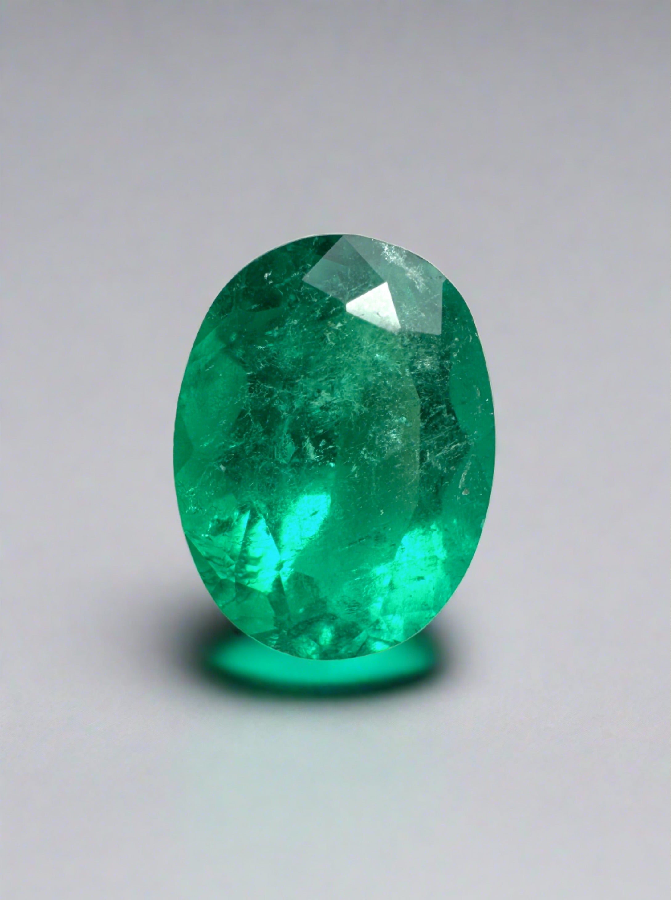 2.24 Carat 10x8 Vivid Muzo Green Natural Loose Colombian Emerald-Oval Cut - JR Colombian Emeralds