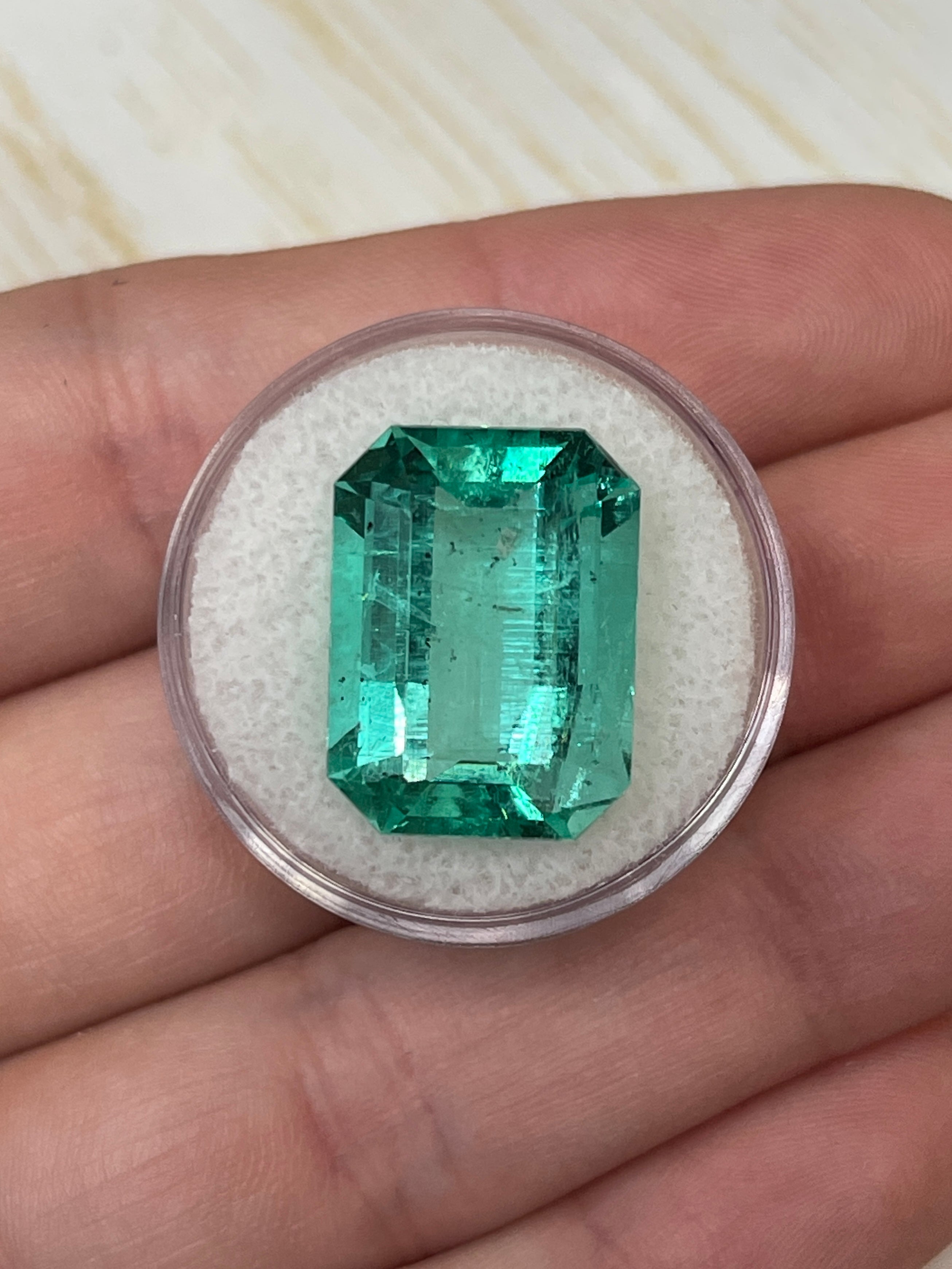 17.12 Carat GIA CERTIFIED HUGE 19x14 Crystal Clear Classic Natural Loose Colombian Emerald- Emerald Cut - JR Colombian Emeralds