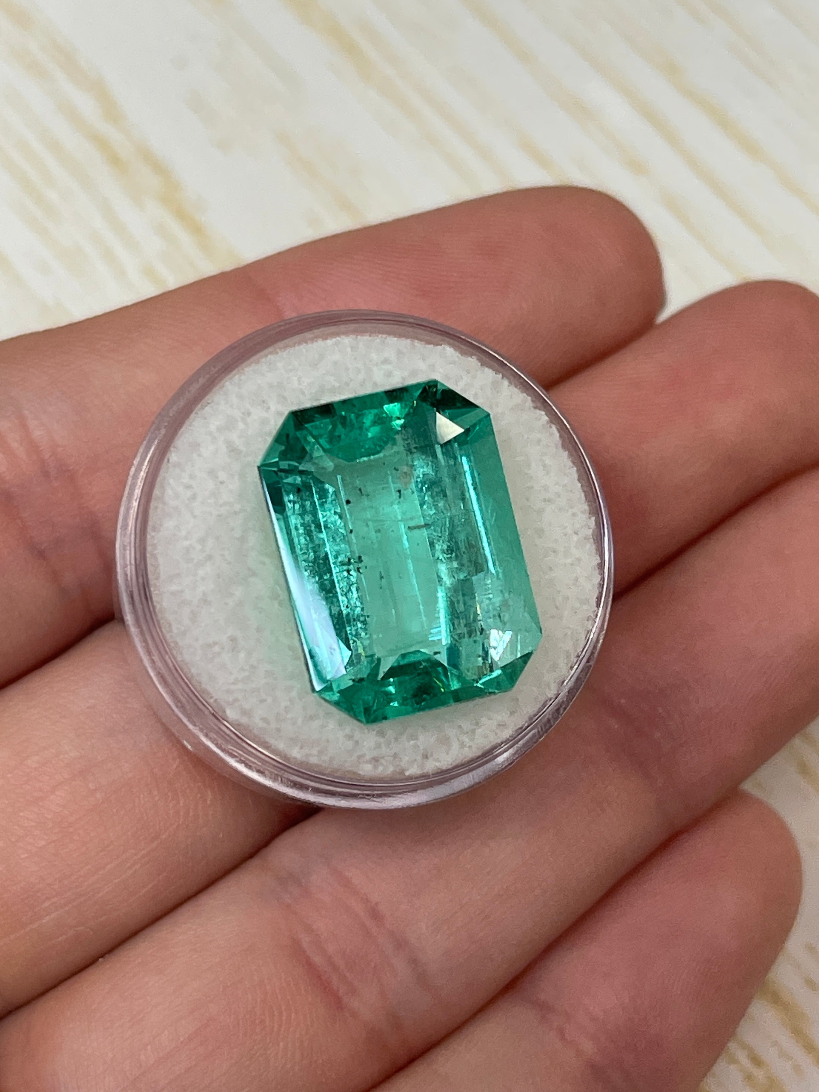 17.12 Carat GIA CERTIFIED HUGE 19x14 Crystal Clear Classic Natural Loose Colombian Emerald- Emerald Cut - JR Colombian Emeralds