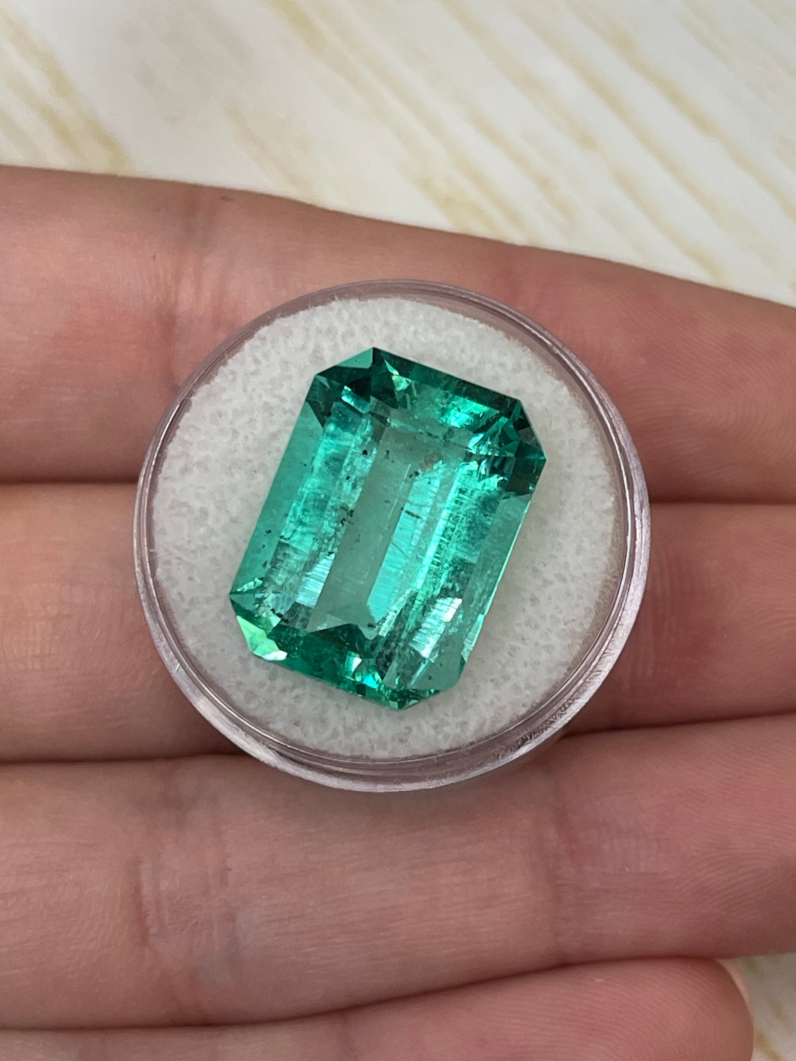 17.12 Carat GIA CERTIFIED HUGE 19x14 Crystal Clear Classic Natural Loose Colombian Emerald- Emerald Cut - JR Colombian Emeralds