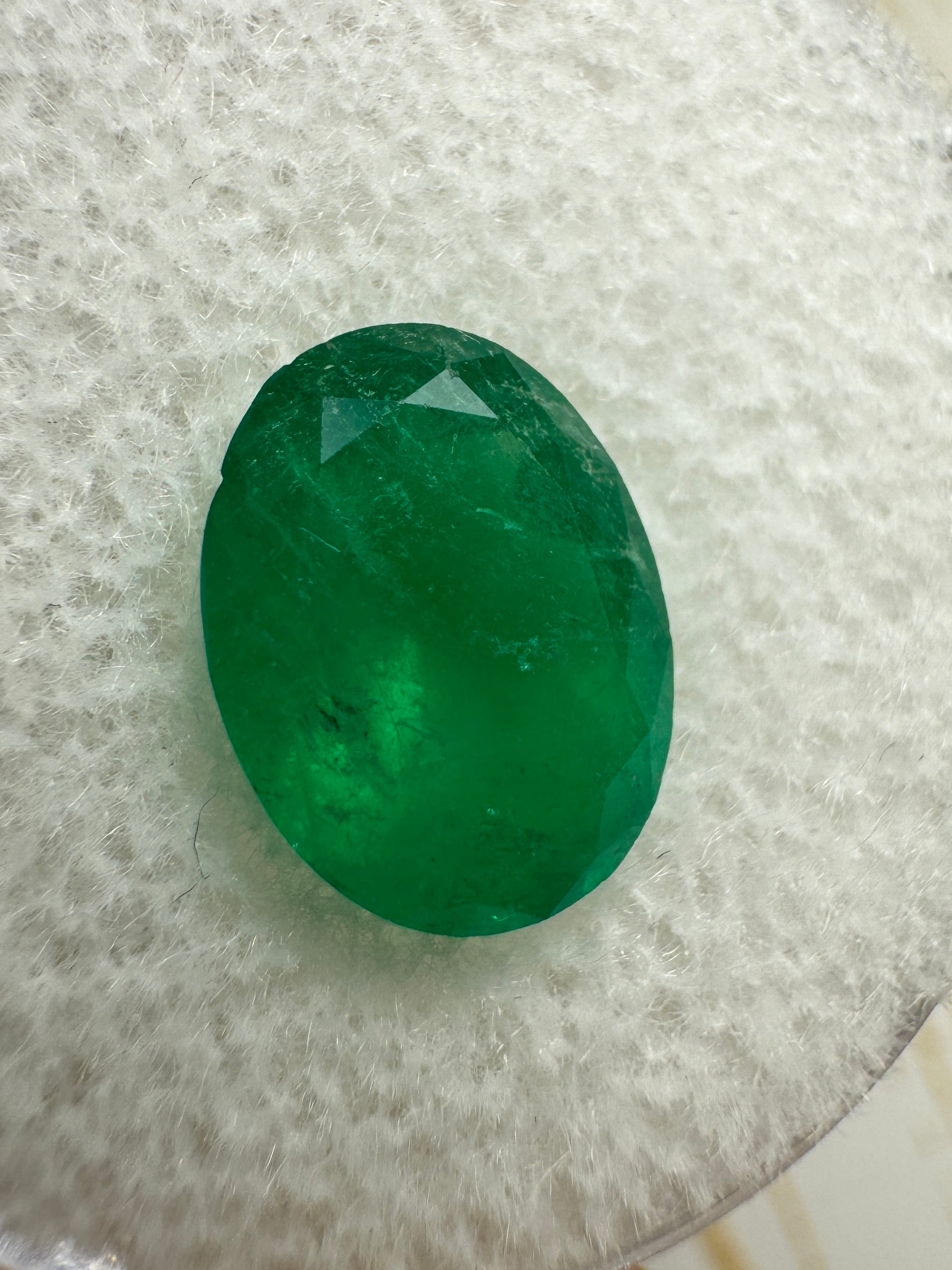 2.46 Carat Intense Forest Green Natural Loose Colombian Emerald-Oval Cut - JR Colombian Emeralds