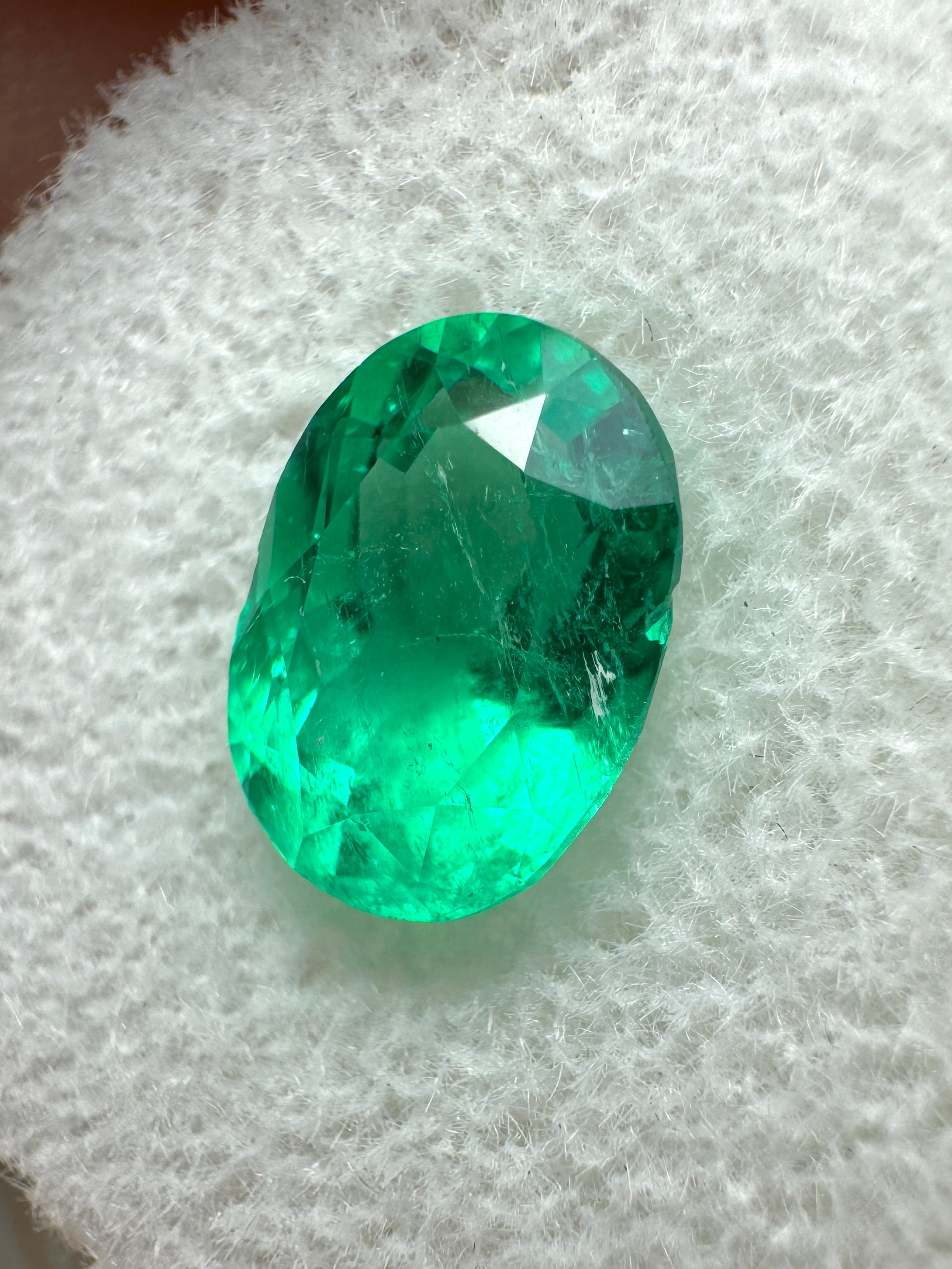 2.67 Carat 10x7 Vibrant Green Loose Colombian Emerald-Oval Cut - JR Colombian Emeralds