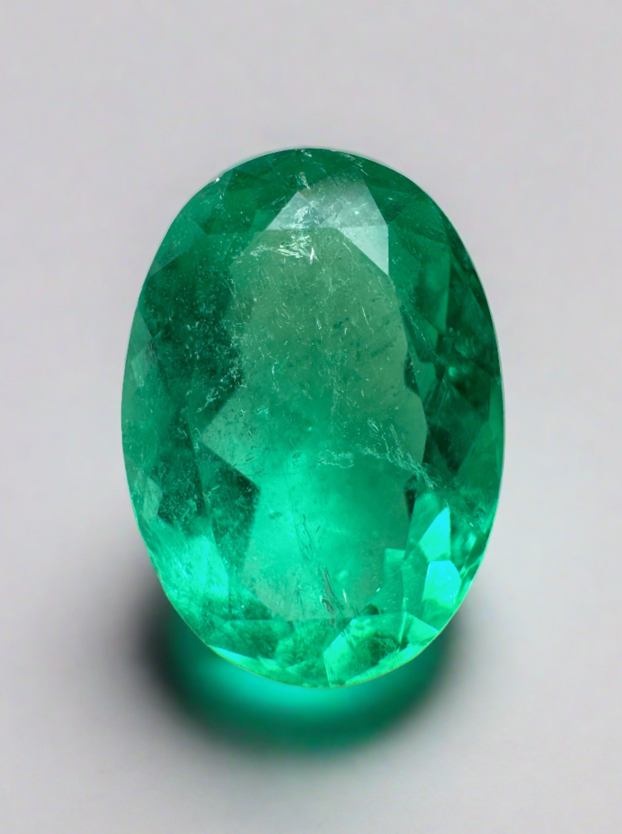 2.87 Carat 11x8 Elongated Vibrant Green Loose Colombian Emerald-Oval Cut - JR Colombian Emeralds