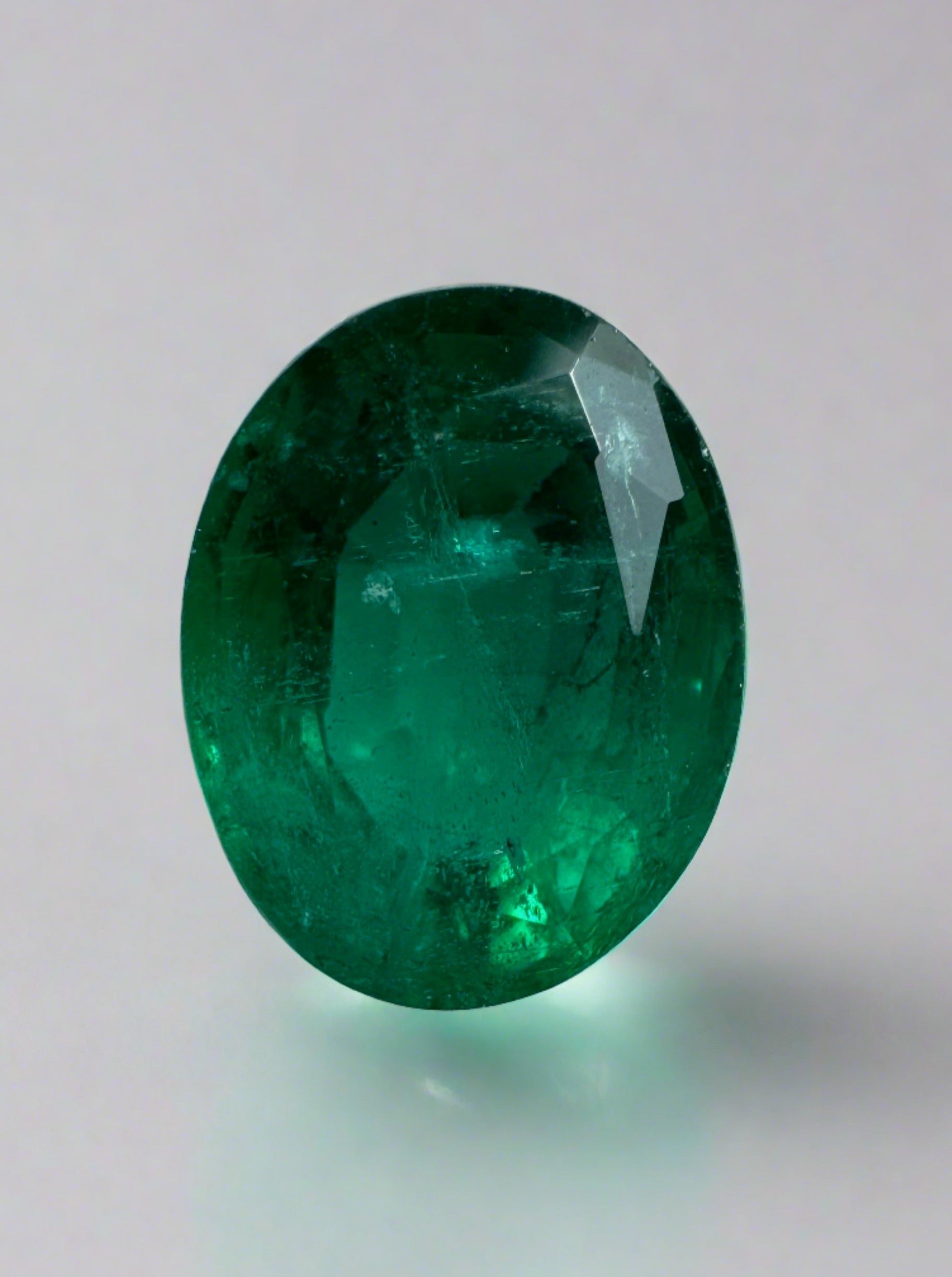 2.90 Carat Classic Emerald Green Natural Loose Zambian Emerald-Oval Cut - JR Colombian Emeralds