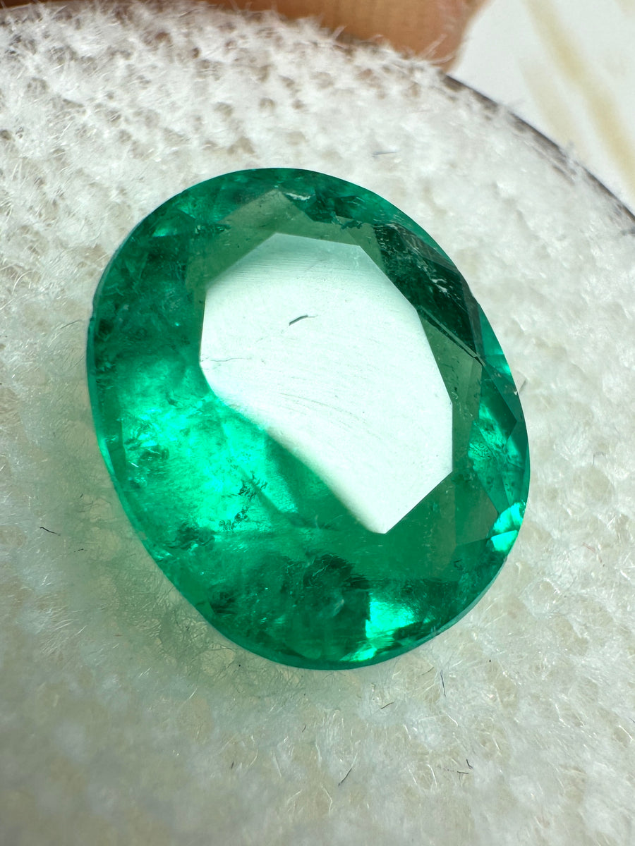 3.07 Carat Muzo Green Natural Loose Colombian Emerald-Oval Cut