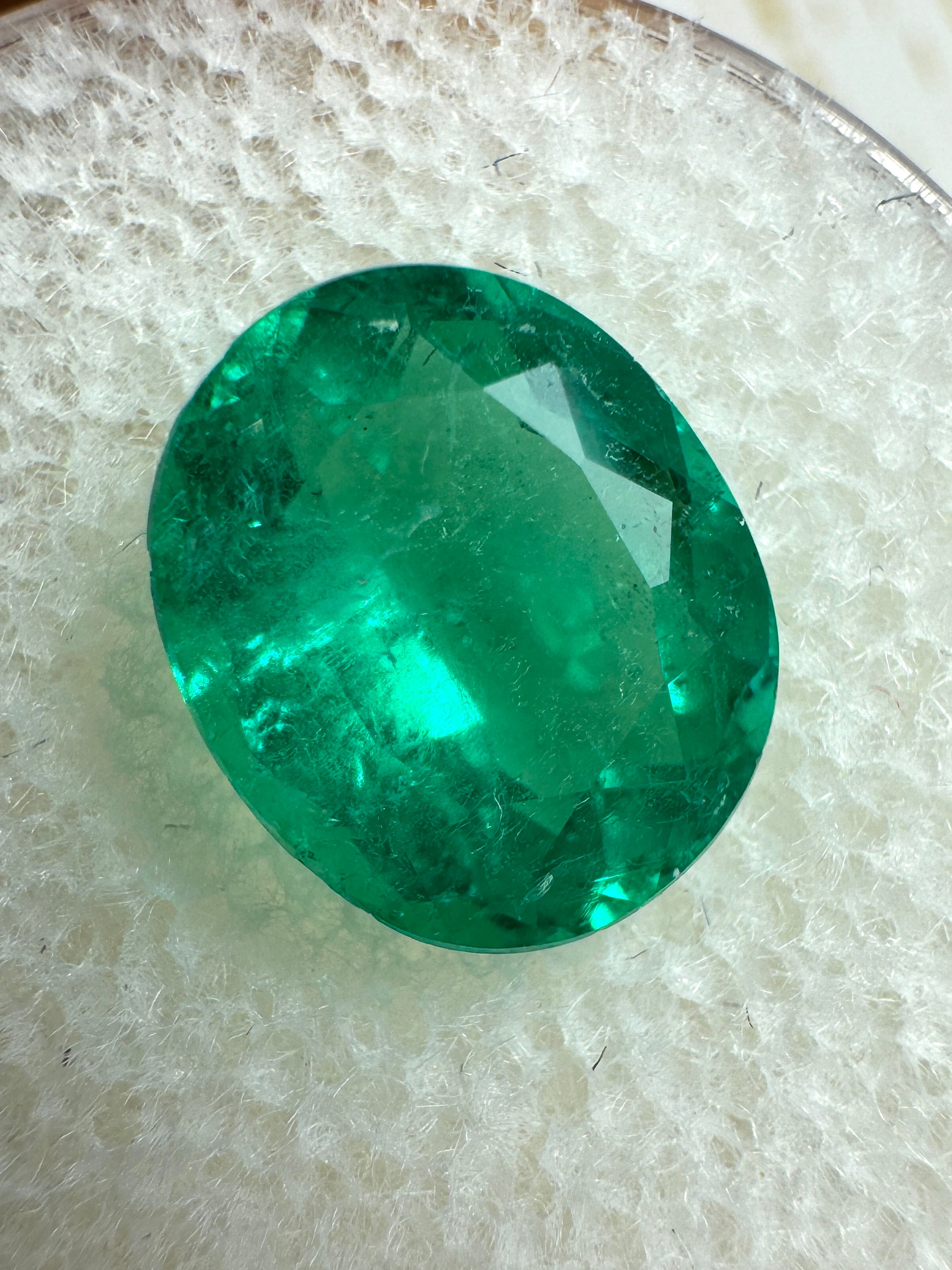 3.07 Carat Muzo Green Natural Loose Colombian Emerald-Oval Cut - JR Colombian Emeralds