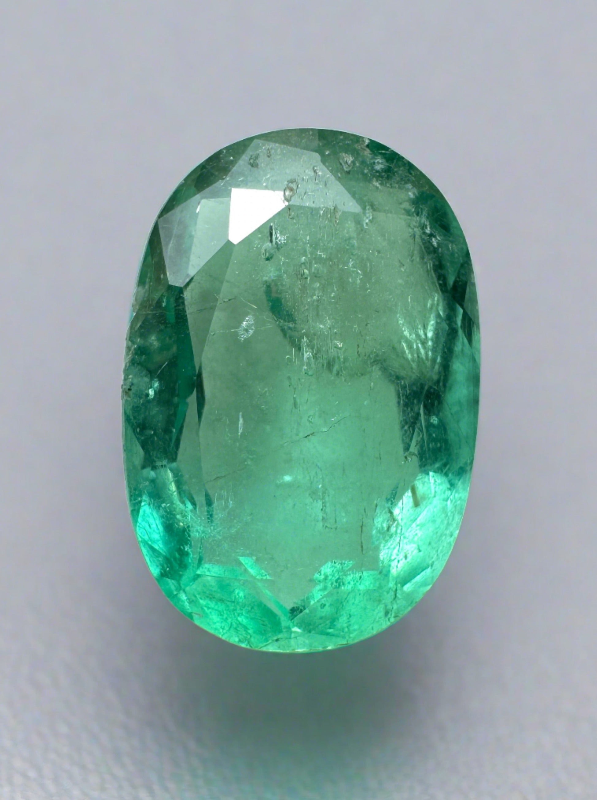 3.25 Carat 12.5x8.6 Green Natural Loose Colombian Emerald-Oval Cut - JR Colombian Emeralds