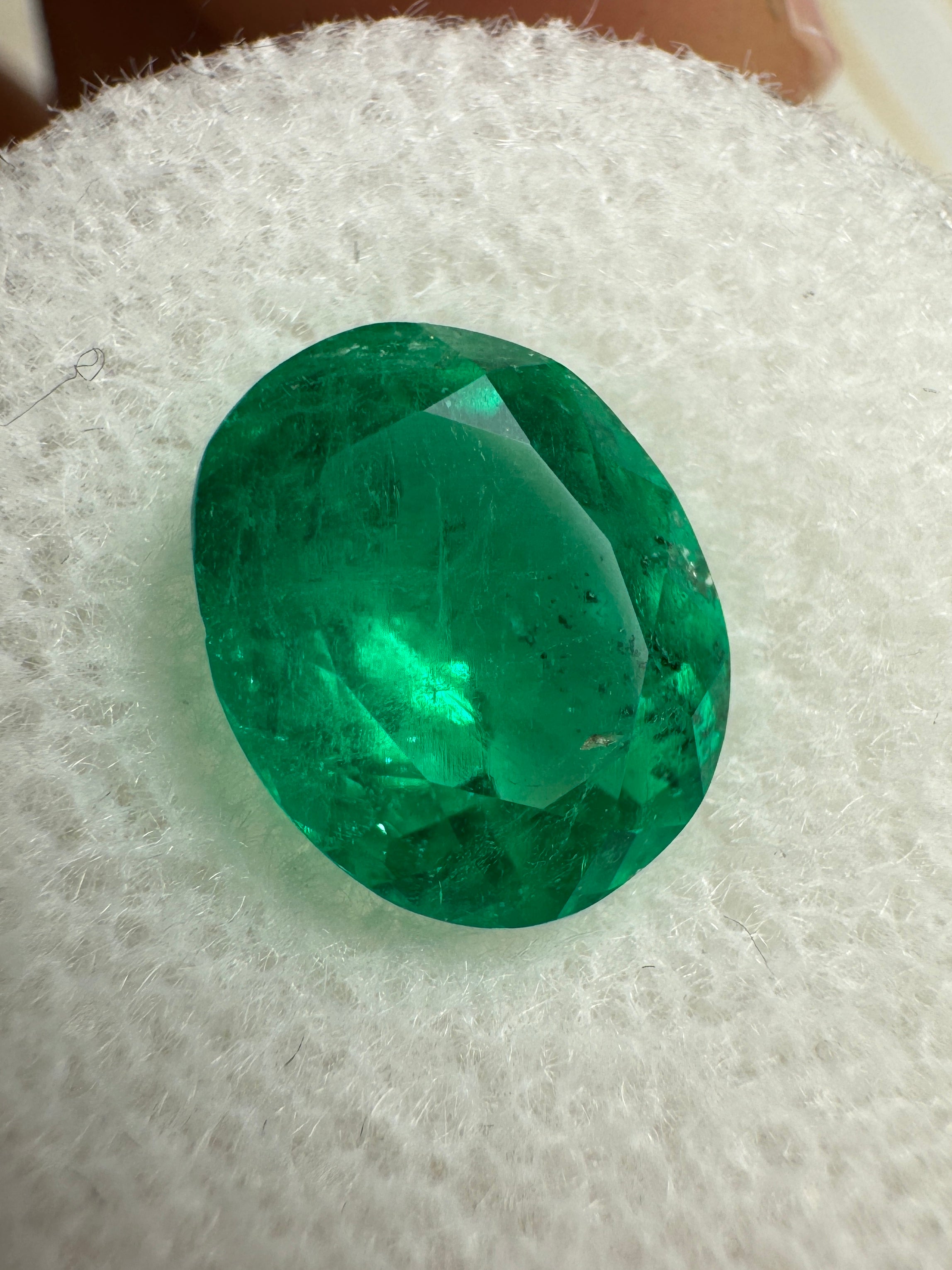 3.26 Carat Classic Muzo Green Natural Loose Colombian Emerald-Oval Cut - JR Colombian Emeralds