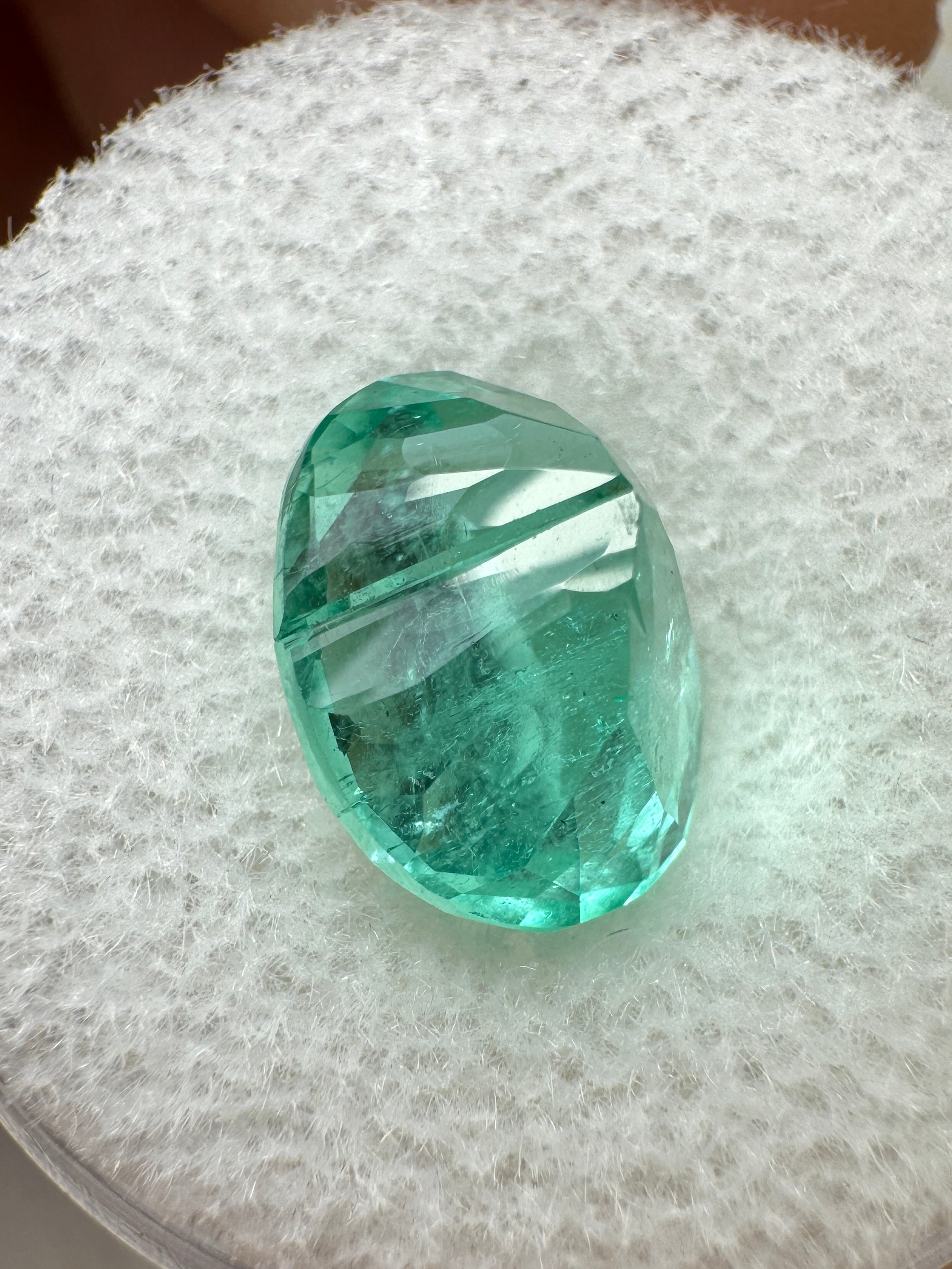 3.33 Carat 11x9 Bluish Green Loose Colombian Emerald-Oval Cut - JR Colombian Emeralds