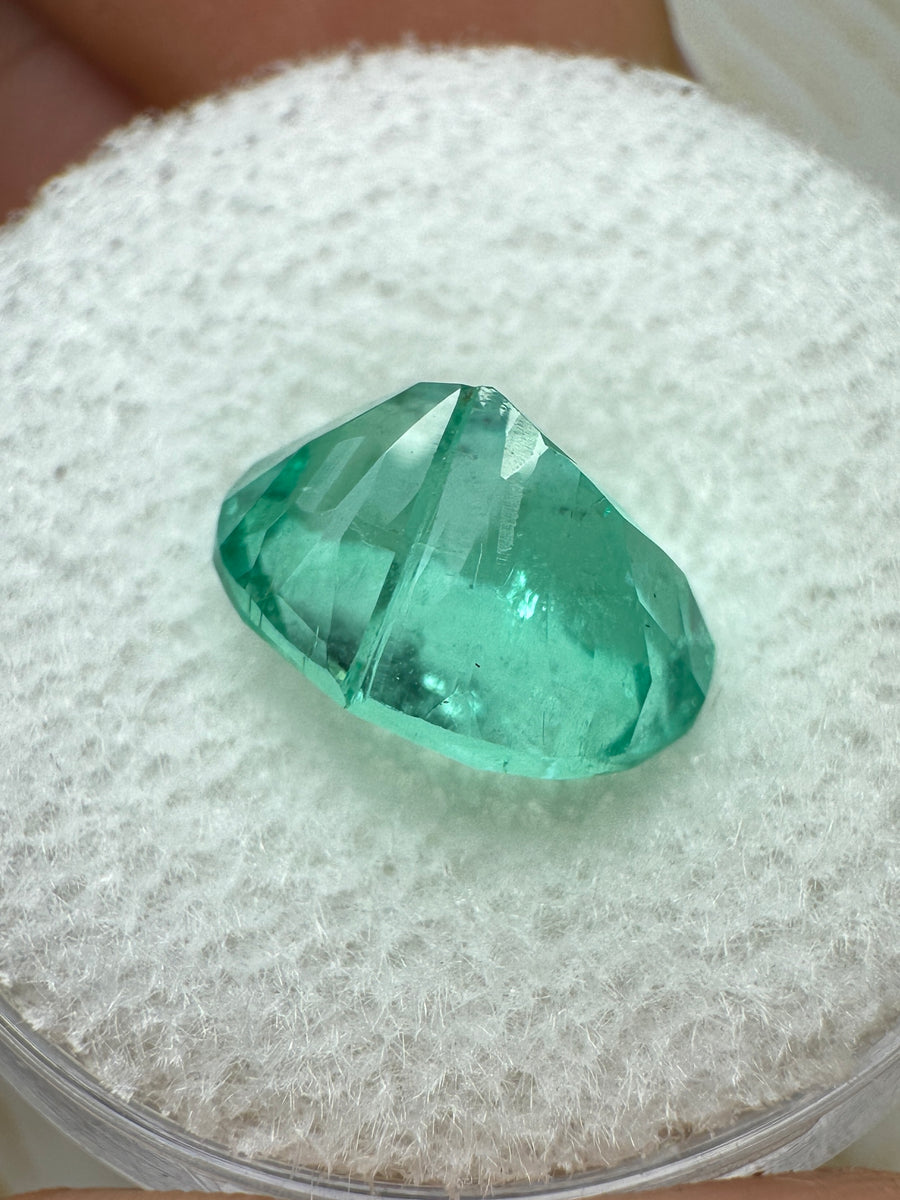 3.33 Carat 11x9 Bluish Green Loose Colombian Emerald-Oval Cut