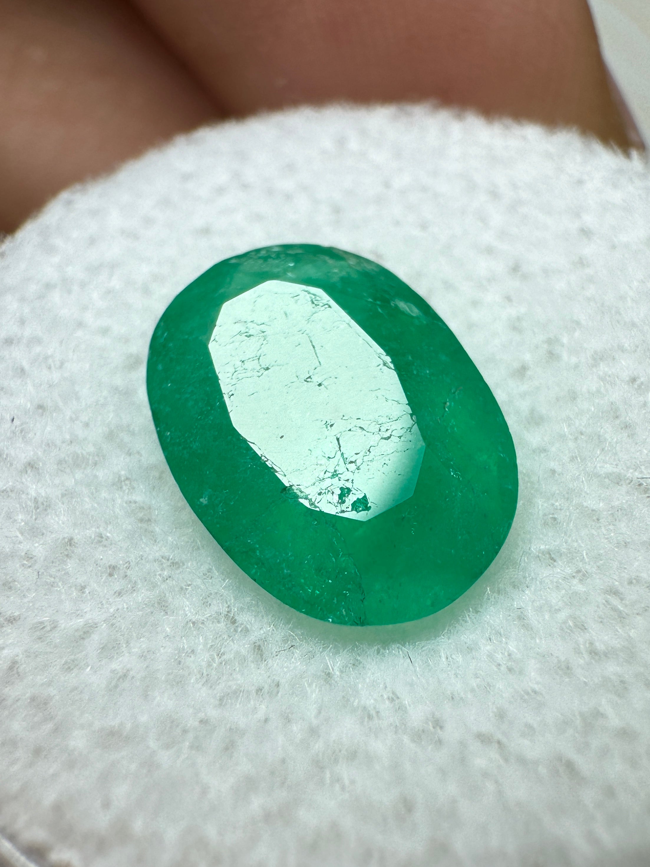 3.50 Carat Rich Forest Green Natural Loose Colombian Emerald-Oval Cut - JR Colombian Emeralds