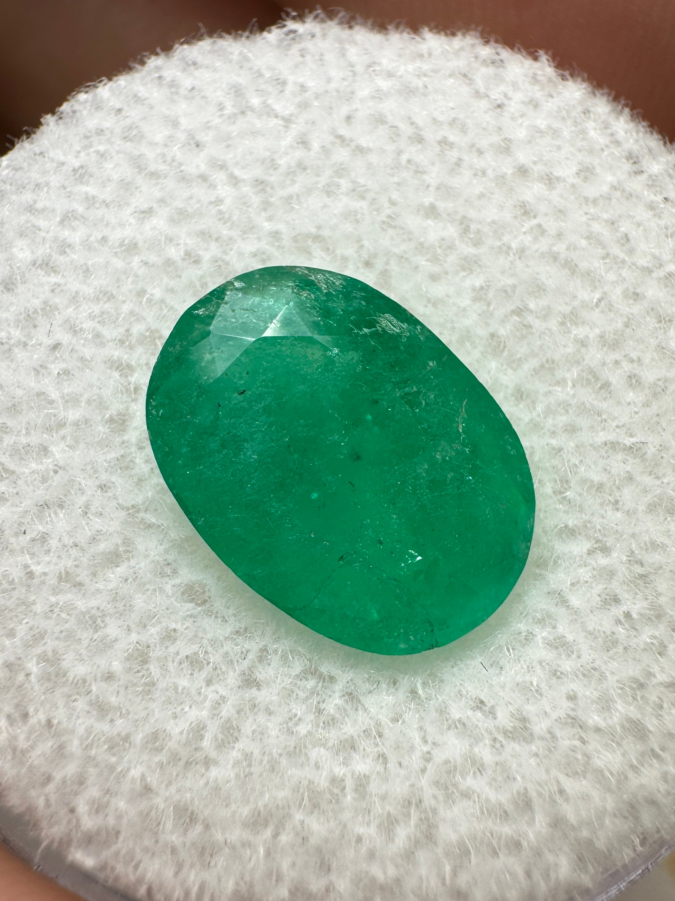 3.50 Carat Rich Forest Green Natural Loose Colombian Emerald-Oval Cut - JR Colombian Emeralds