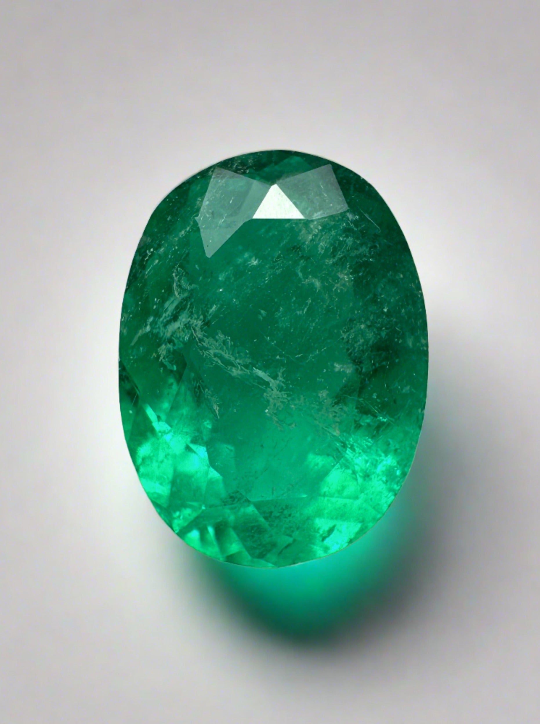 3.51 Carat Fine Green Color Natural Loose Colombian Emerald-Oval Cut - JR Colombian Emeralds