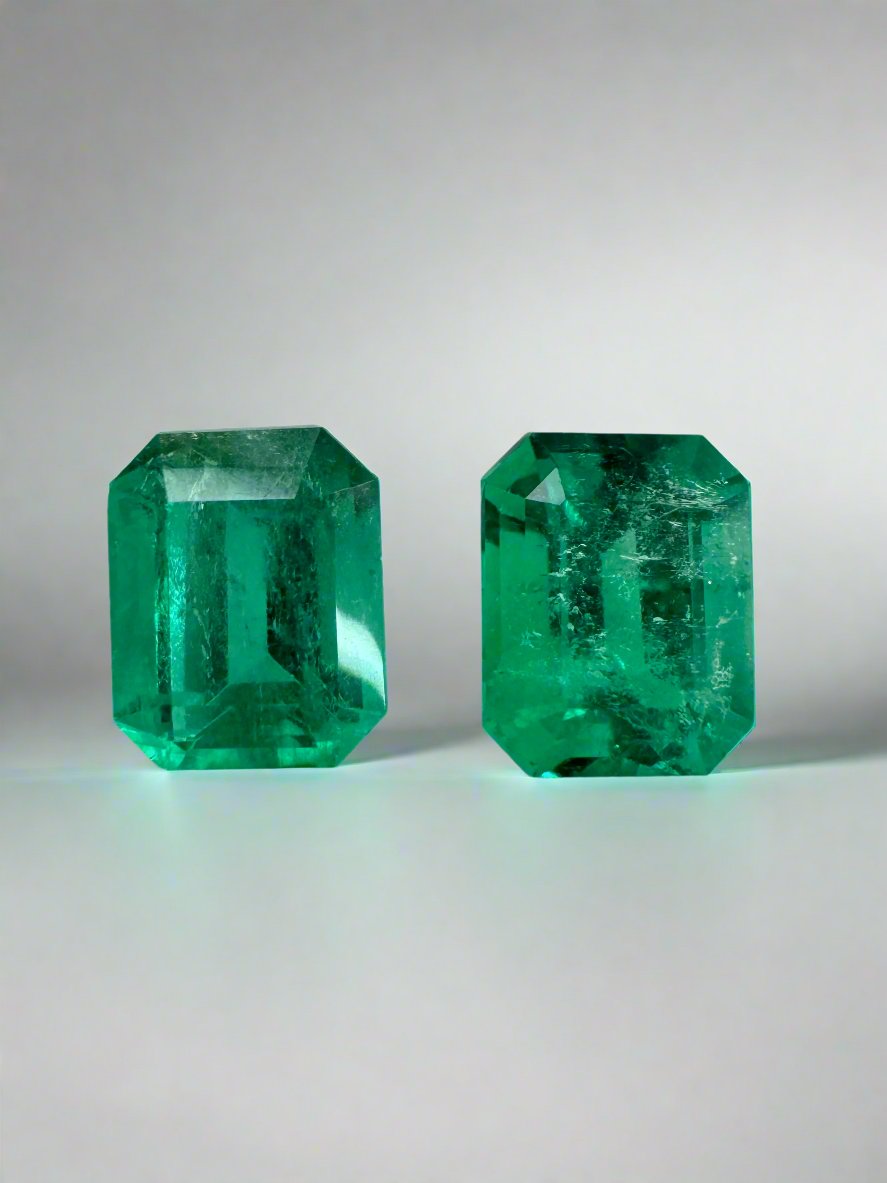 1.86tcw 7x5.5 Muzo Matching Green Loose Colombian Emeralds-Emerald Cut