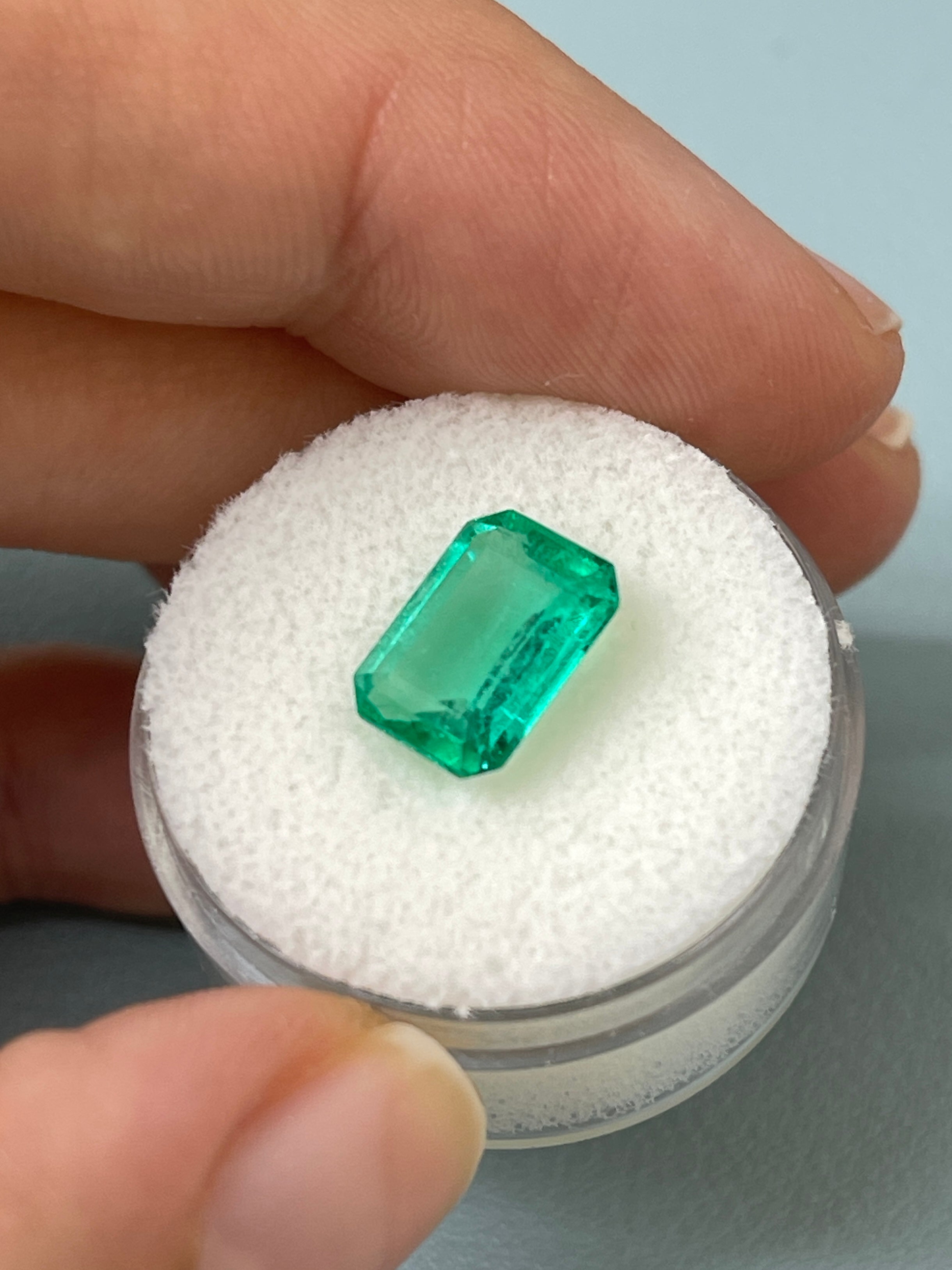 2.83 Carat 11x8 Spready Crystal Clear Green Natural Loose Colombian Emerald-Emerald Cut - JR Colombian Emeralds