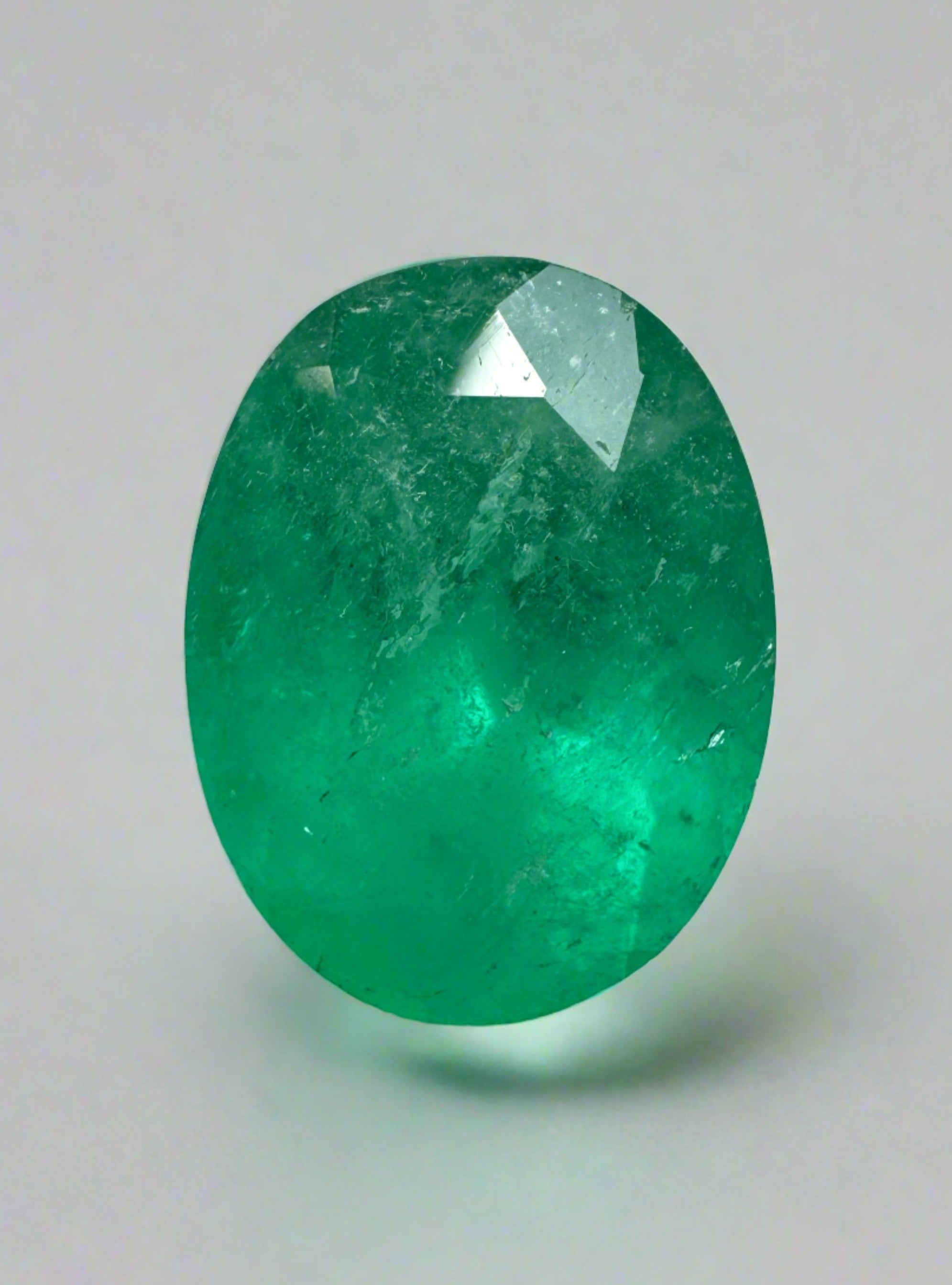 3.86 Carat Deep Emerald Green Natural Loose Colombian Emerald-Oval Cut - JR Colombian Emeralds