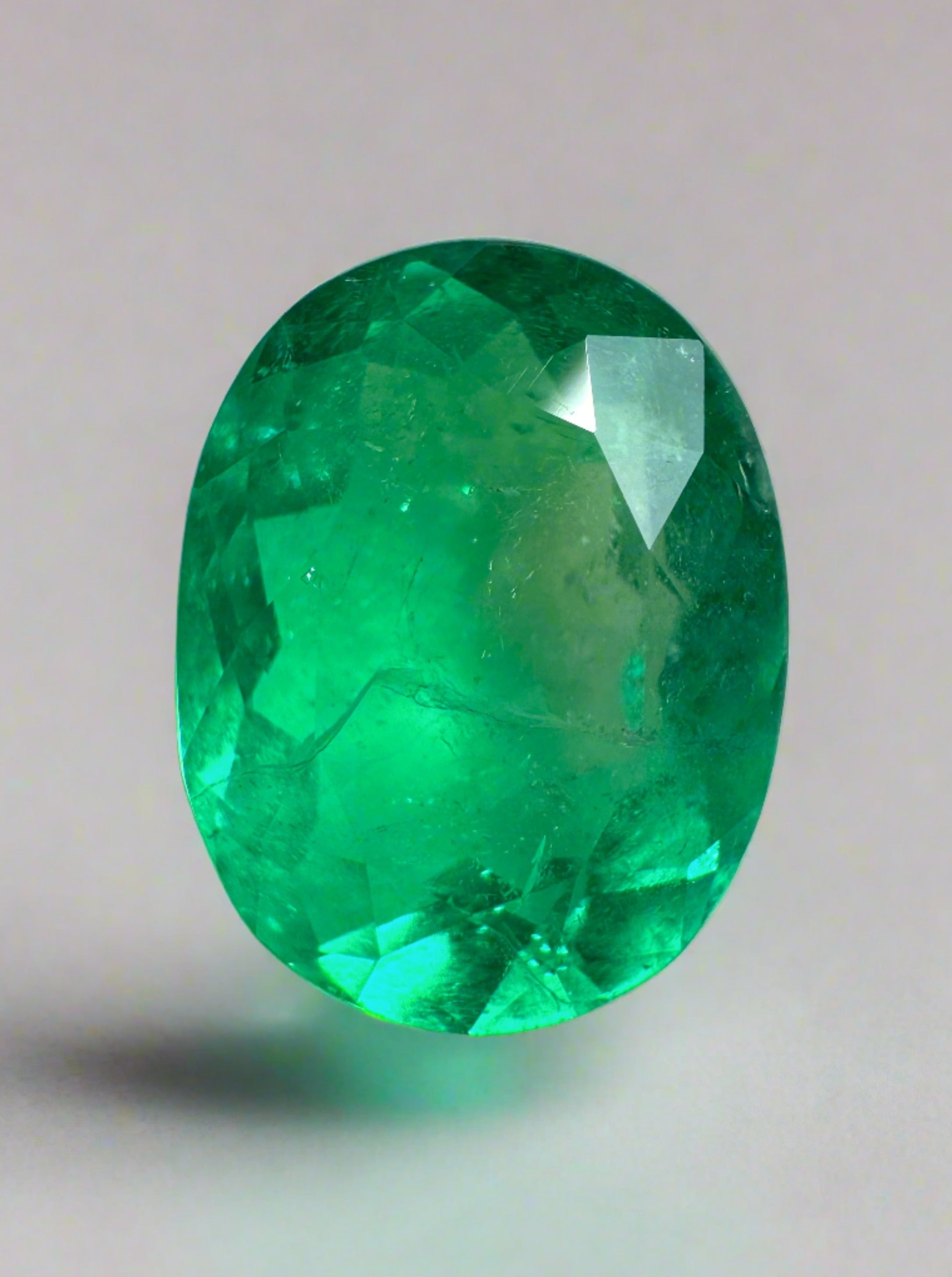 3.98 Carat 12x9 Captivating Green Natural Loose Colombian Emerald-Oval Cut - JR Colombian Emeralds