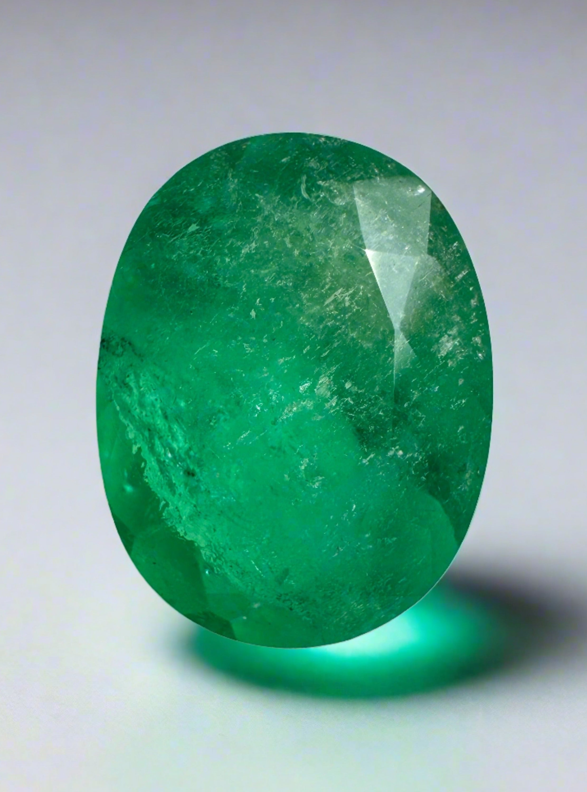 4.31 Carat Deep Medium Green Natural Loose Colombian Emerald-Oval Cut - JR Colombian Emeralds