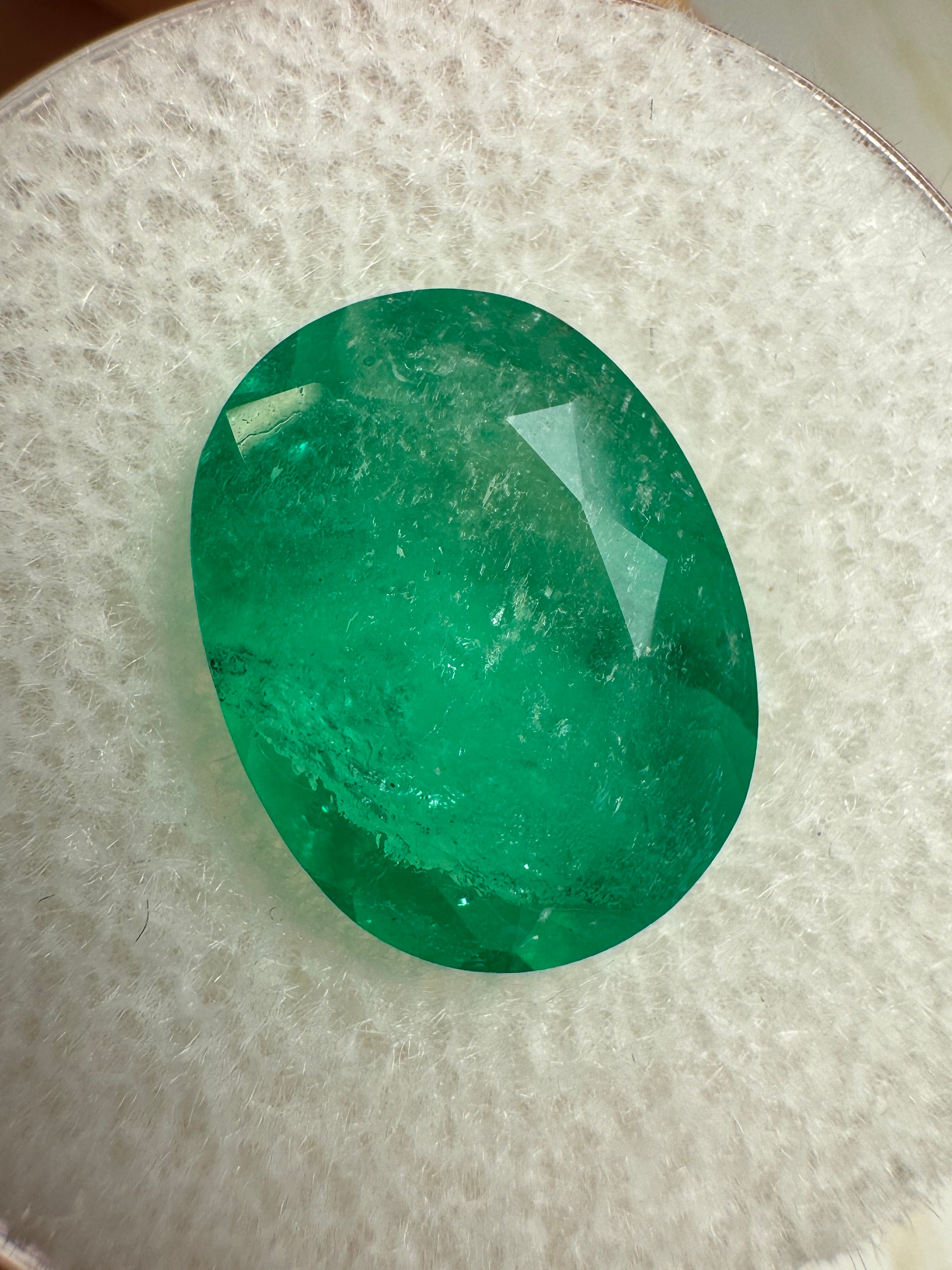 4.31 Carat Deep Medium Green Natural Loose Colombian Emerald-Oval Cut - JR Colombian Emeralds