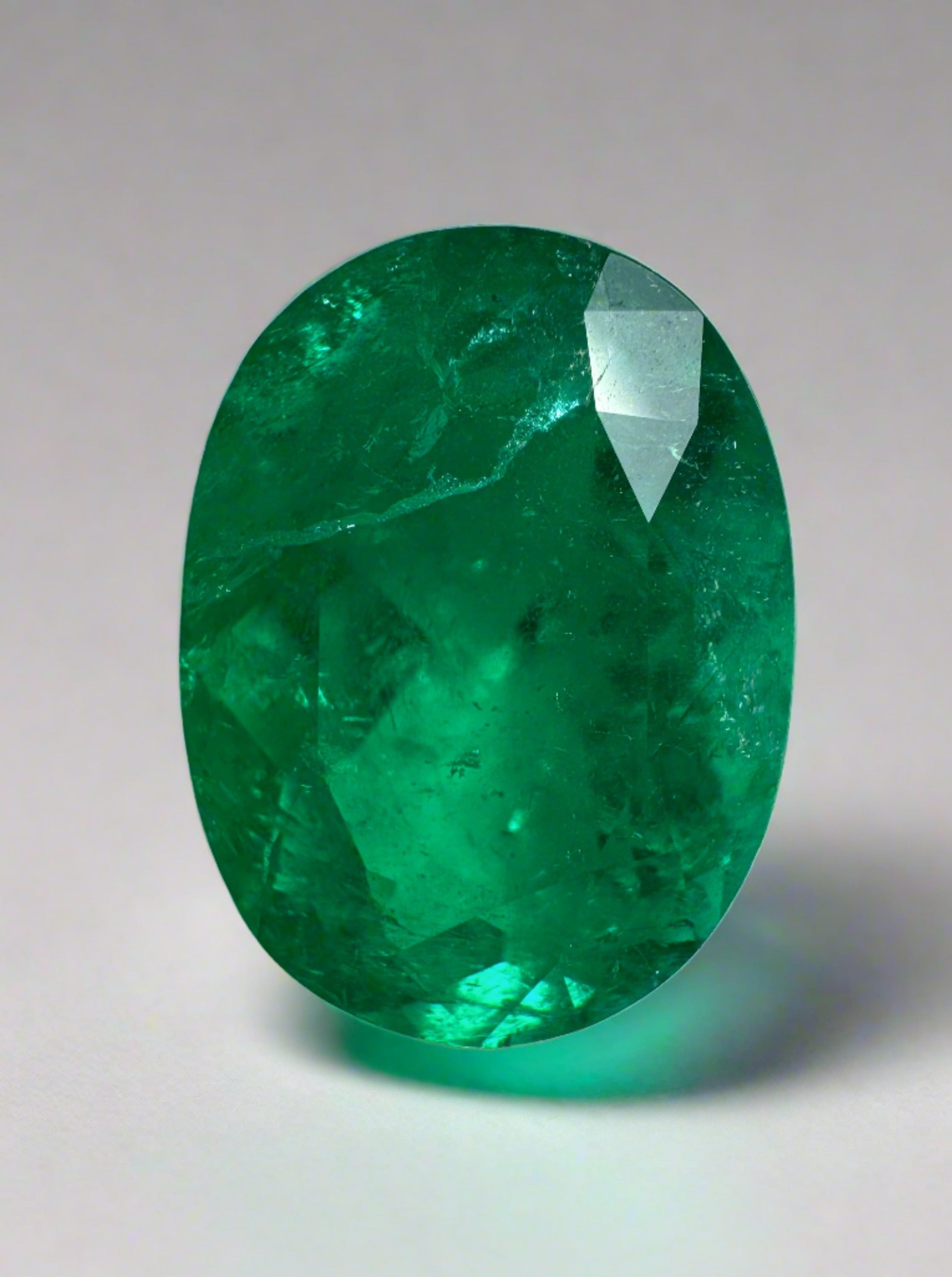 5.07 Carat Certified 13x10 Vivid Muzo Green Natural Loose Colombian Emerald-Oval Cut - JR Colombian Emeralds