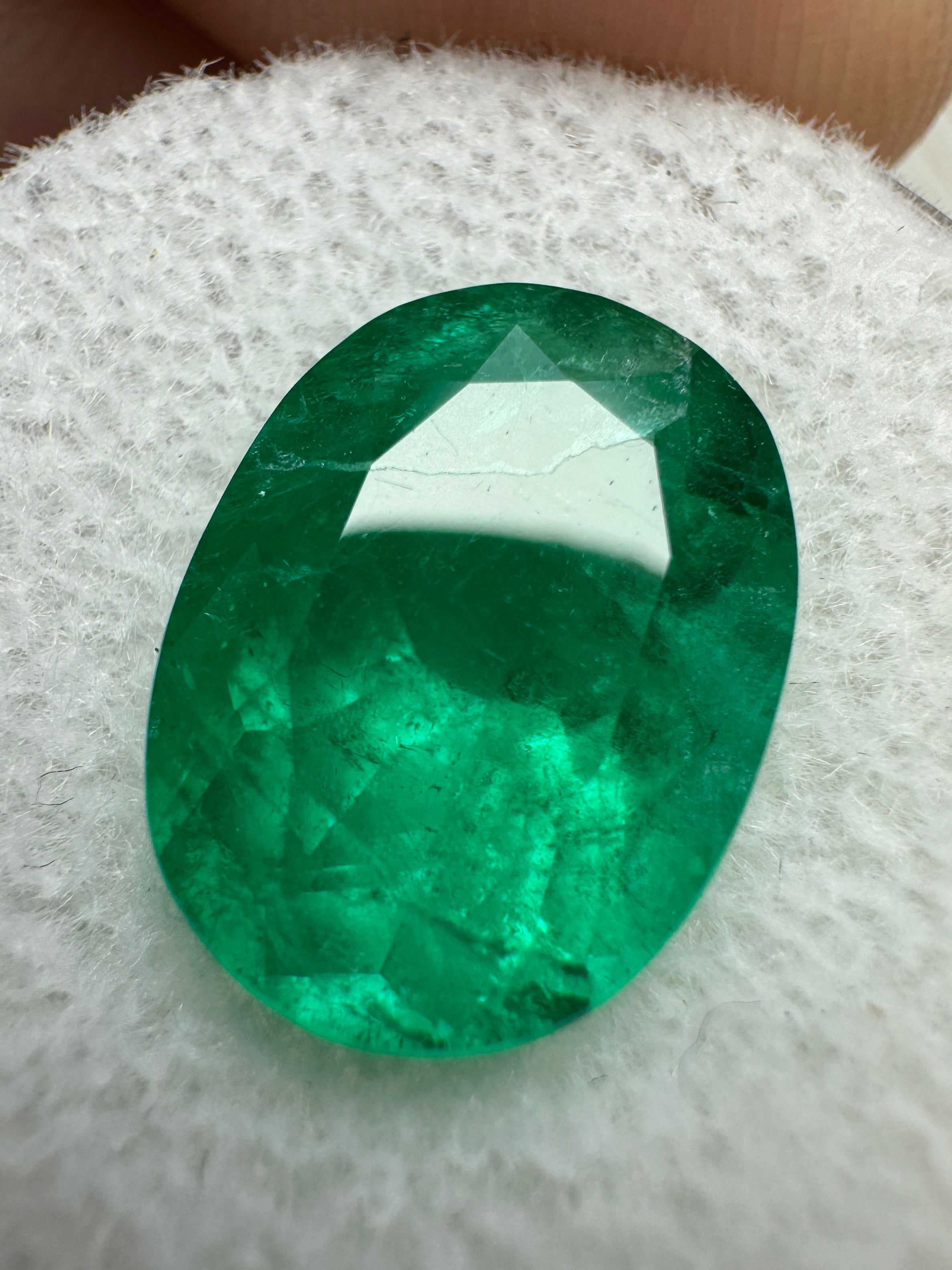 5.07 Carat Certified 13x10 Vivid Muzo Green Natural Loose Colombian Emerald-Oval Cut - JR Colombian Emeralds