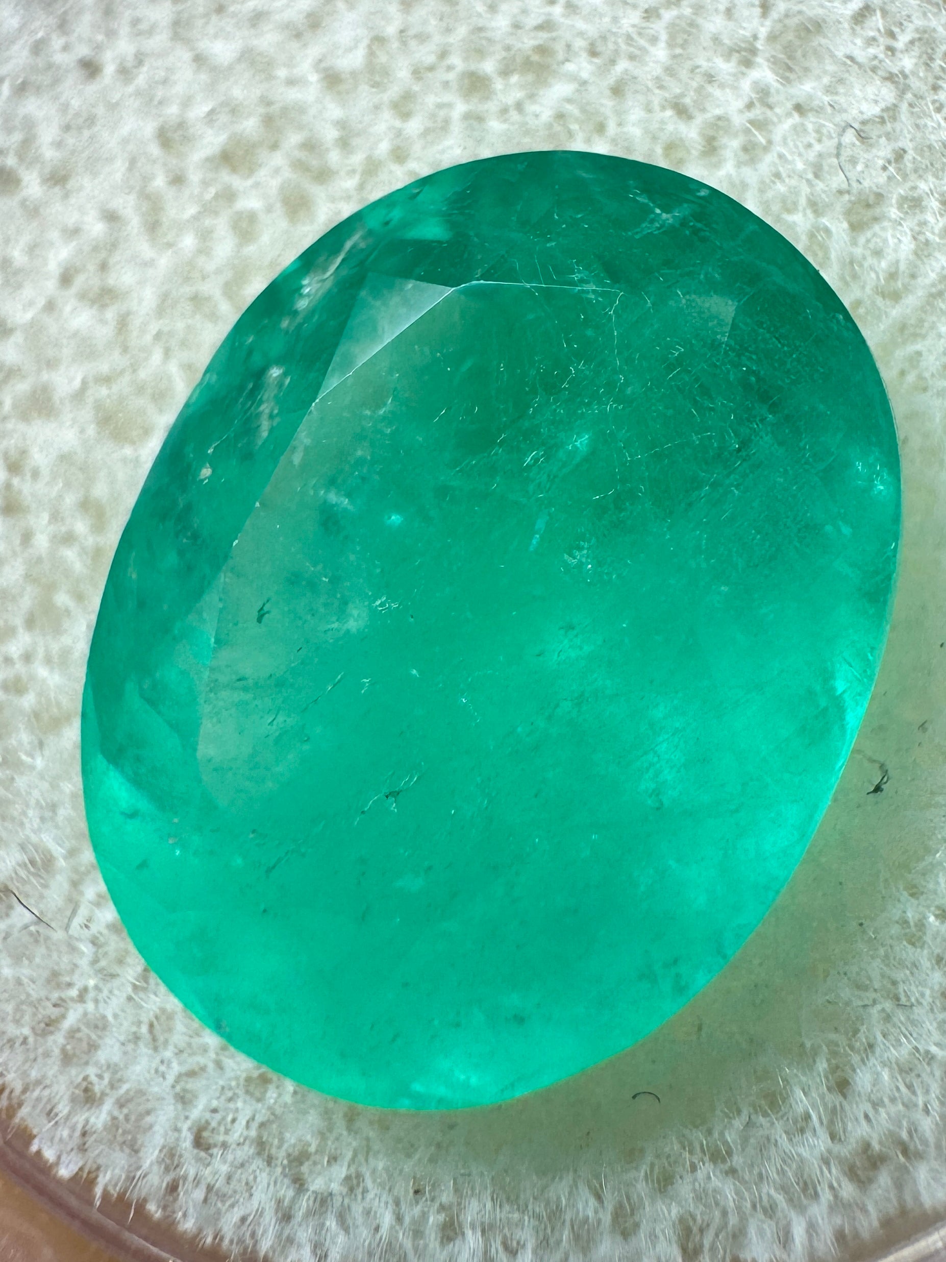 8.10 Carat Medium Bluish Green Natural Loose Colombian Emerald-Oval Cut - JR Colombian Emeralds