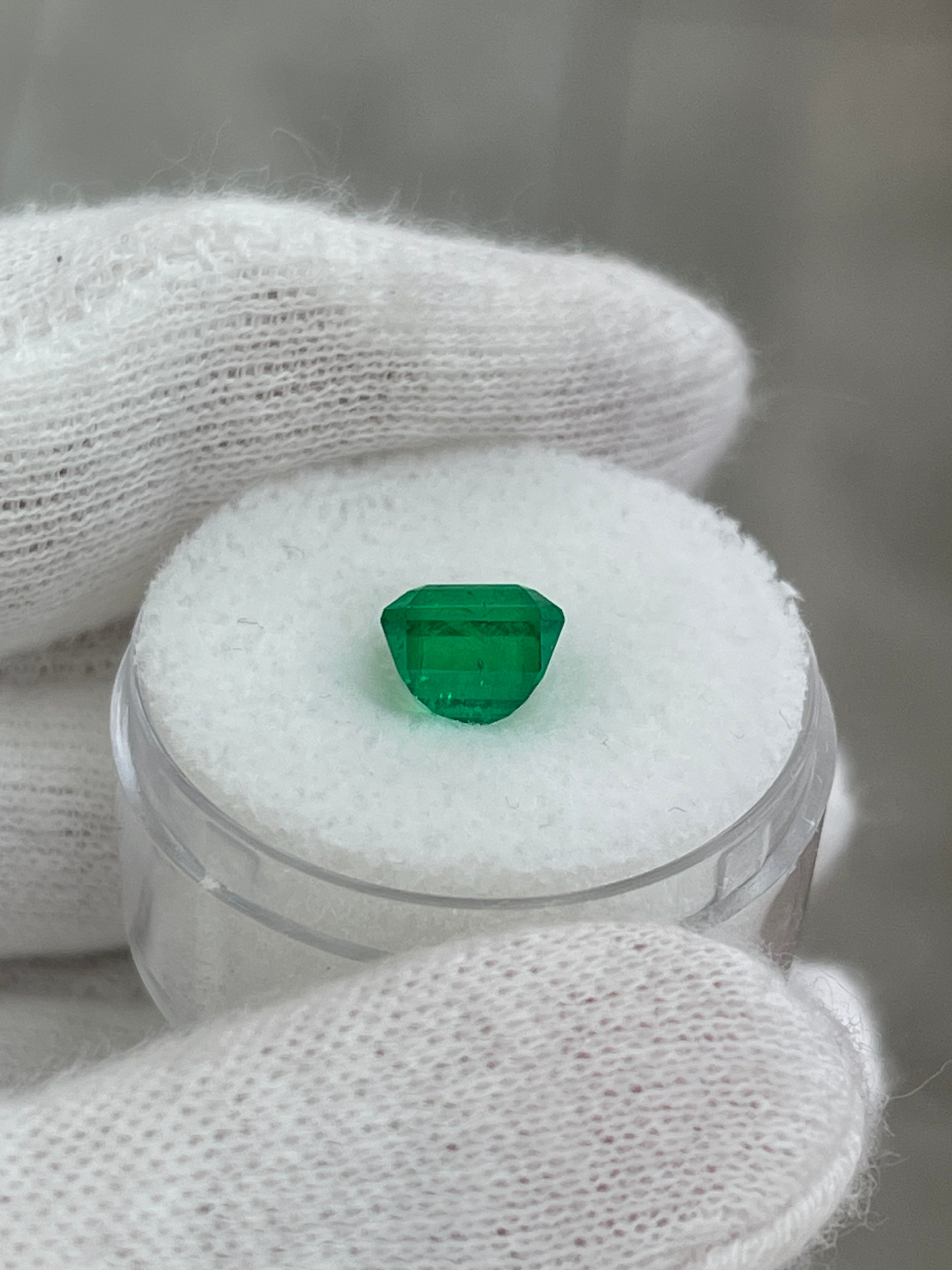 2.09 Carat 7.5x6.5 AAA+ Investment Vivid Natural Loose Colombian Emerald-Emerald Cut - JR Colombian Emeralds
