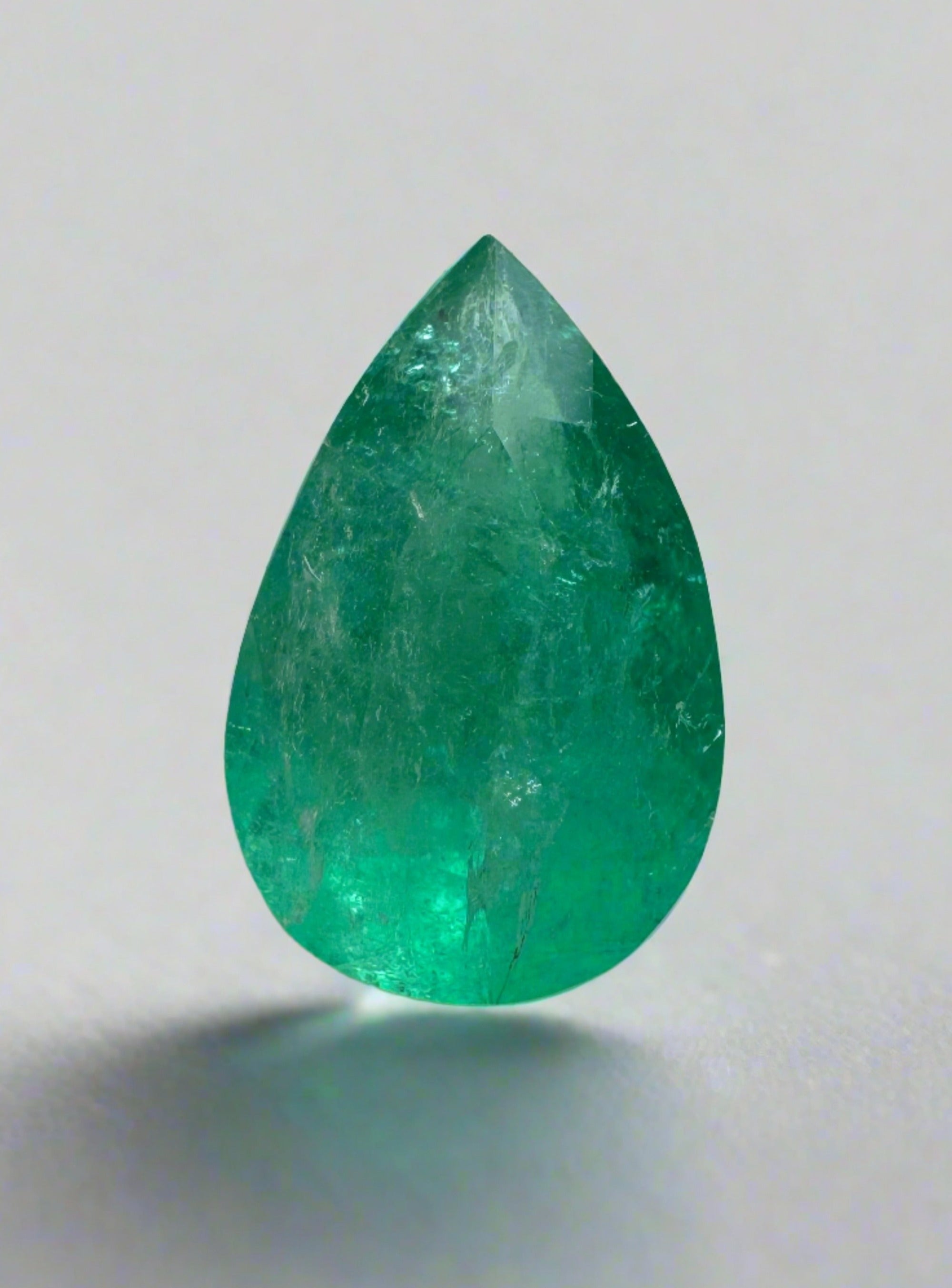 1.32 carat Imperfect Natural Loose Colombian Emerald-Pear Cut - JR Colombian Emeralds