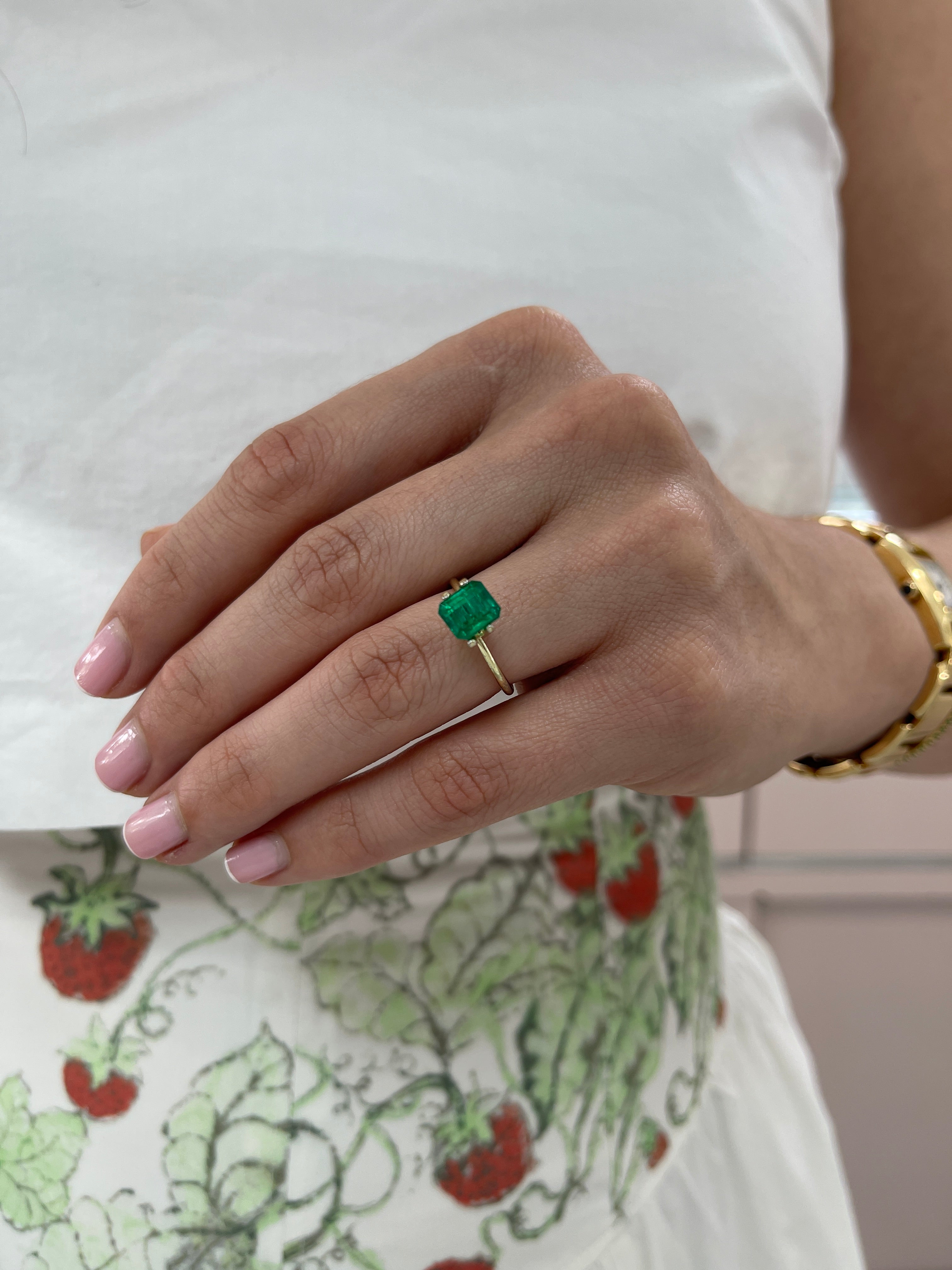 2.09 Carat 7.5x6.5 AAA+ Investment Vivid Natural Loose Colombian Emerald-Emerald Cut - JR Colombian Emeralds