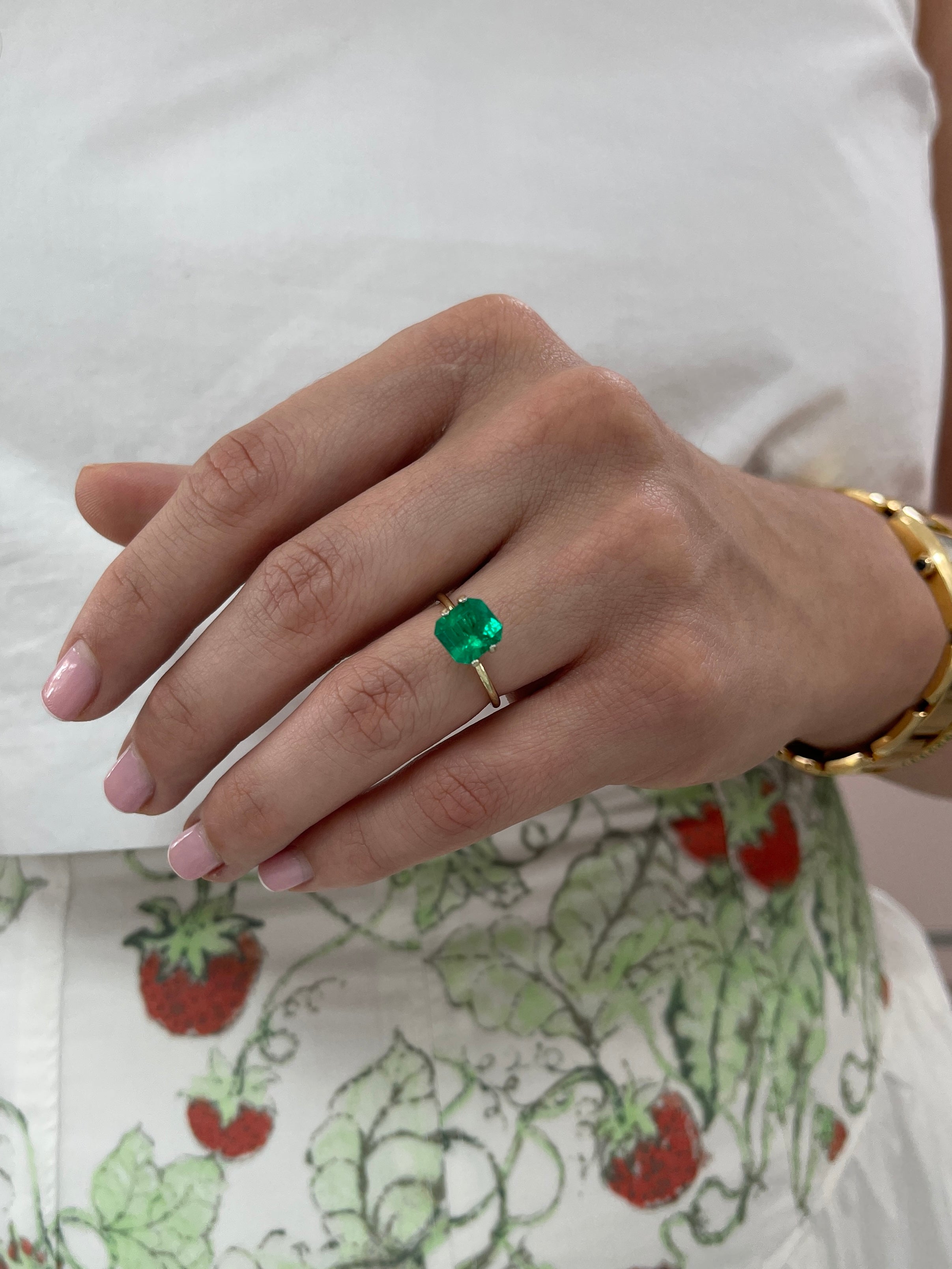 2.14 Carat 8.4x7.8 Vivid Muzo Green Natural Loose Colombian Emerald-Asscher Cut - JR Colombian Emeralds