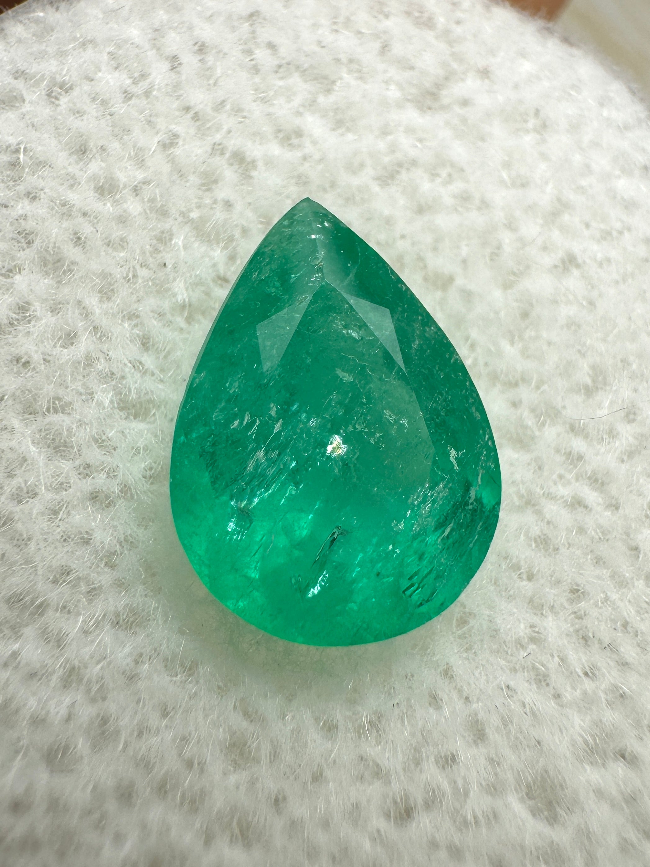 2.0 Carat Medium Green Natural Loose Colombian Emerald-Pear Cut - JR Colombian Emeralds