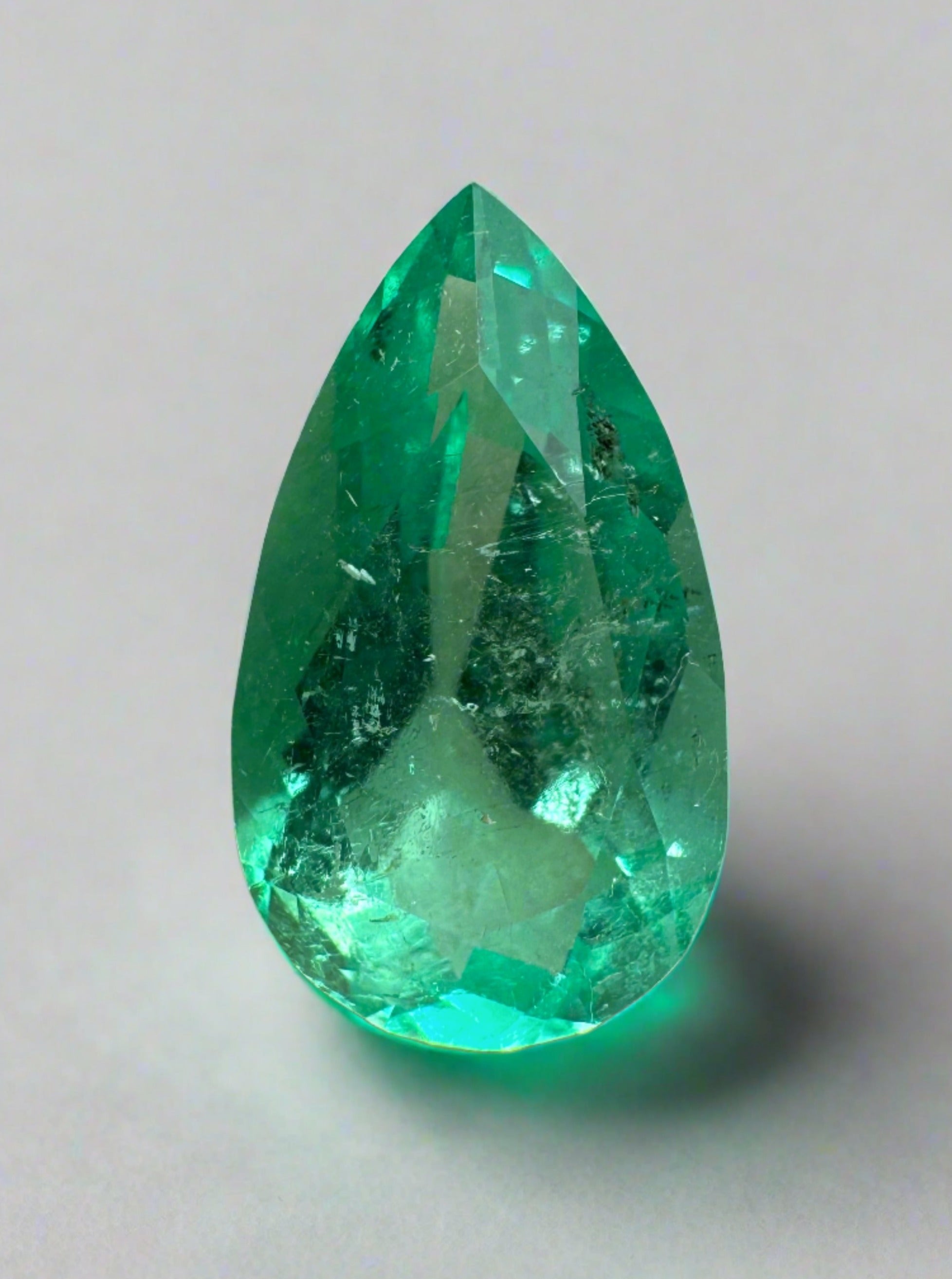 2.22 Carat Transparent Natural Loose Colombian Emerald-Pear Cut - JR Colombian Emeralds