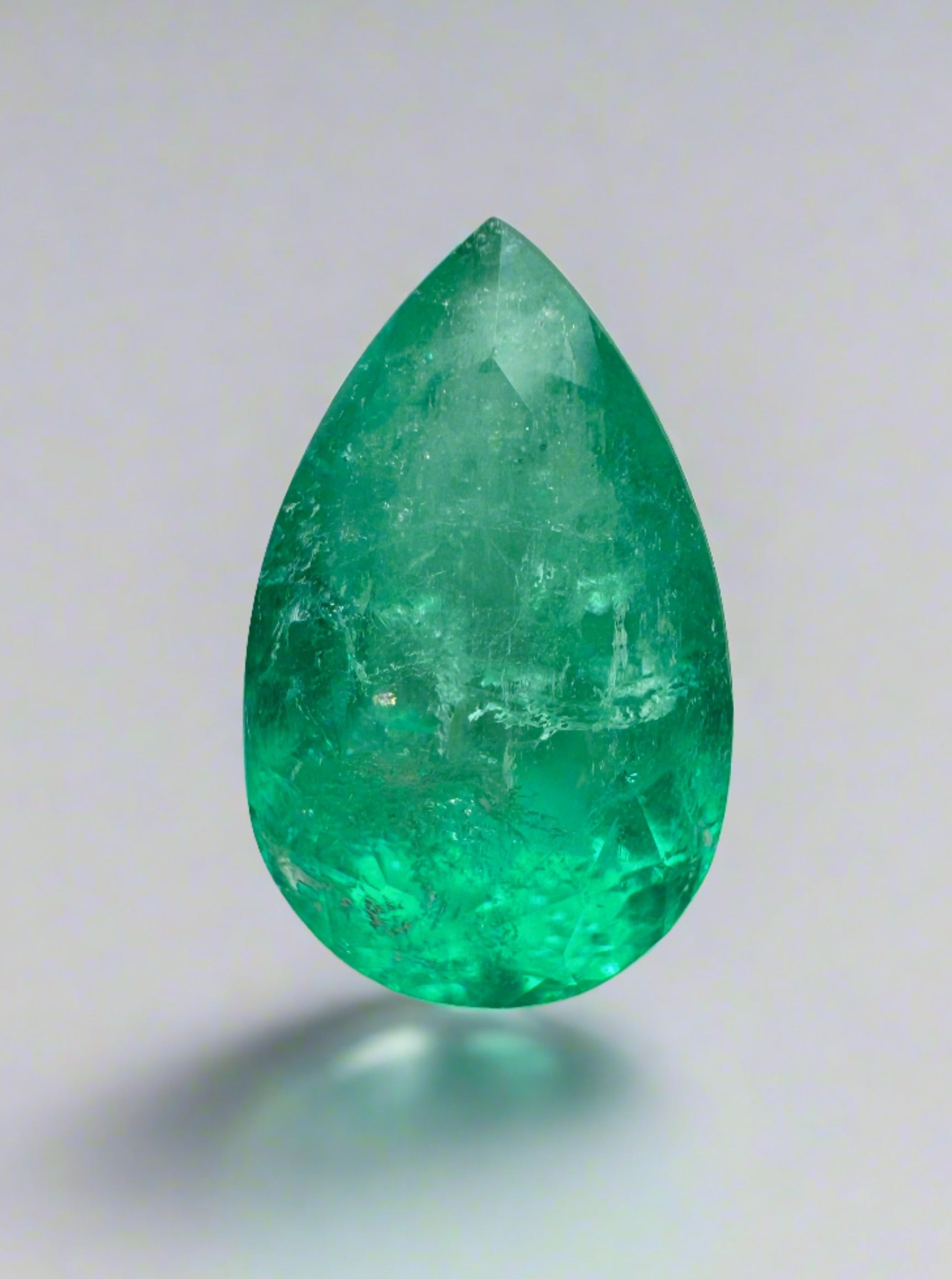 2.71 Carat Imperfectly Perfect Green Natural Loose Colombian Emerald-Pear Cut - JR Colombian Emeralds