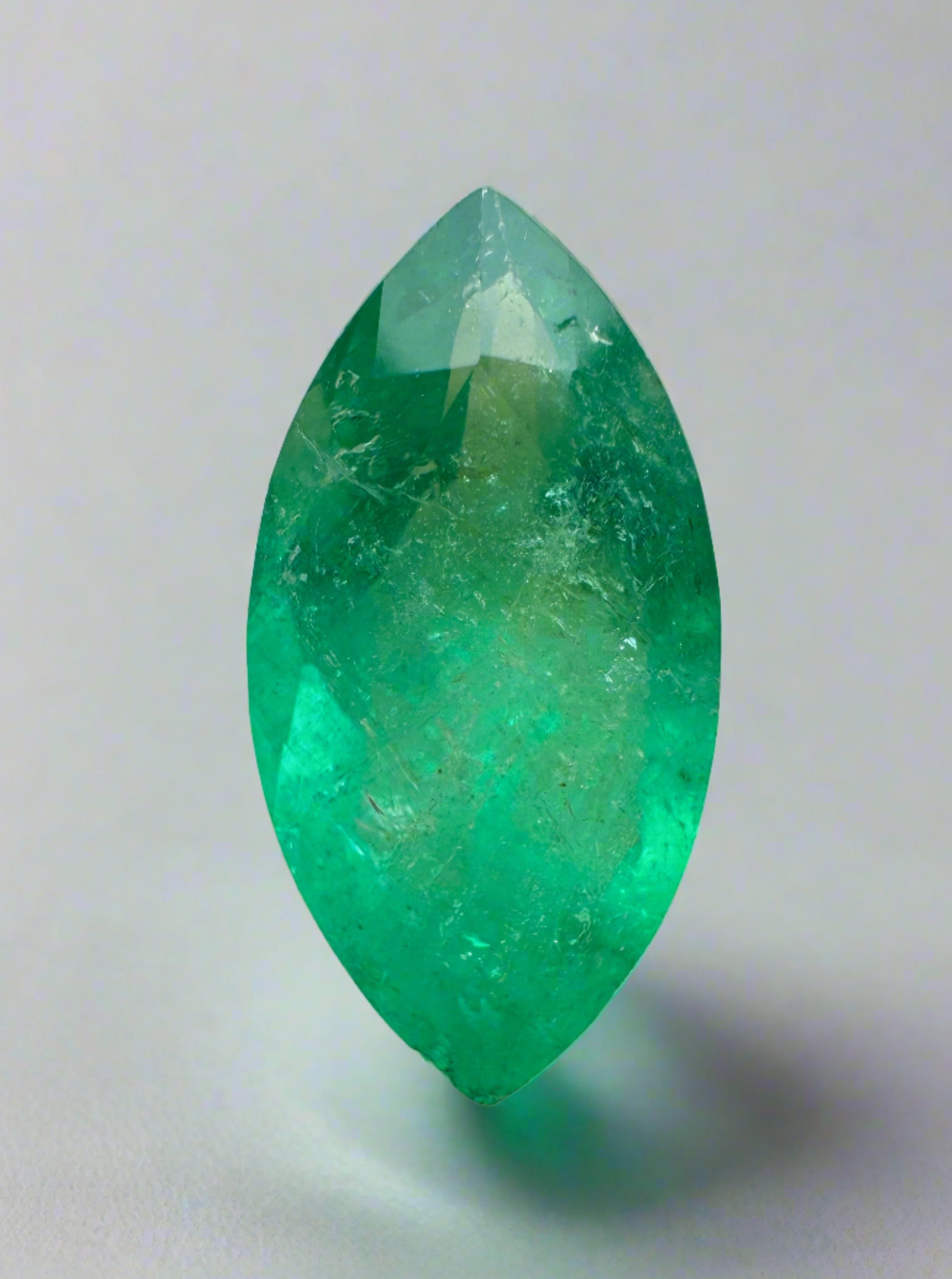 4.86cts 17x9 Natural Colombian Green Emerald Marquise - JR Colombian Emeralds