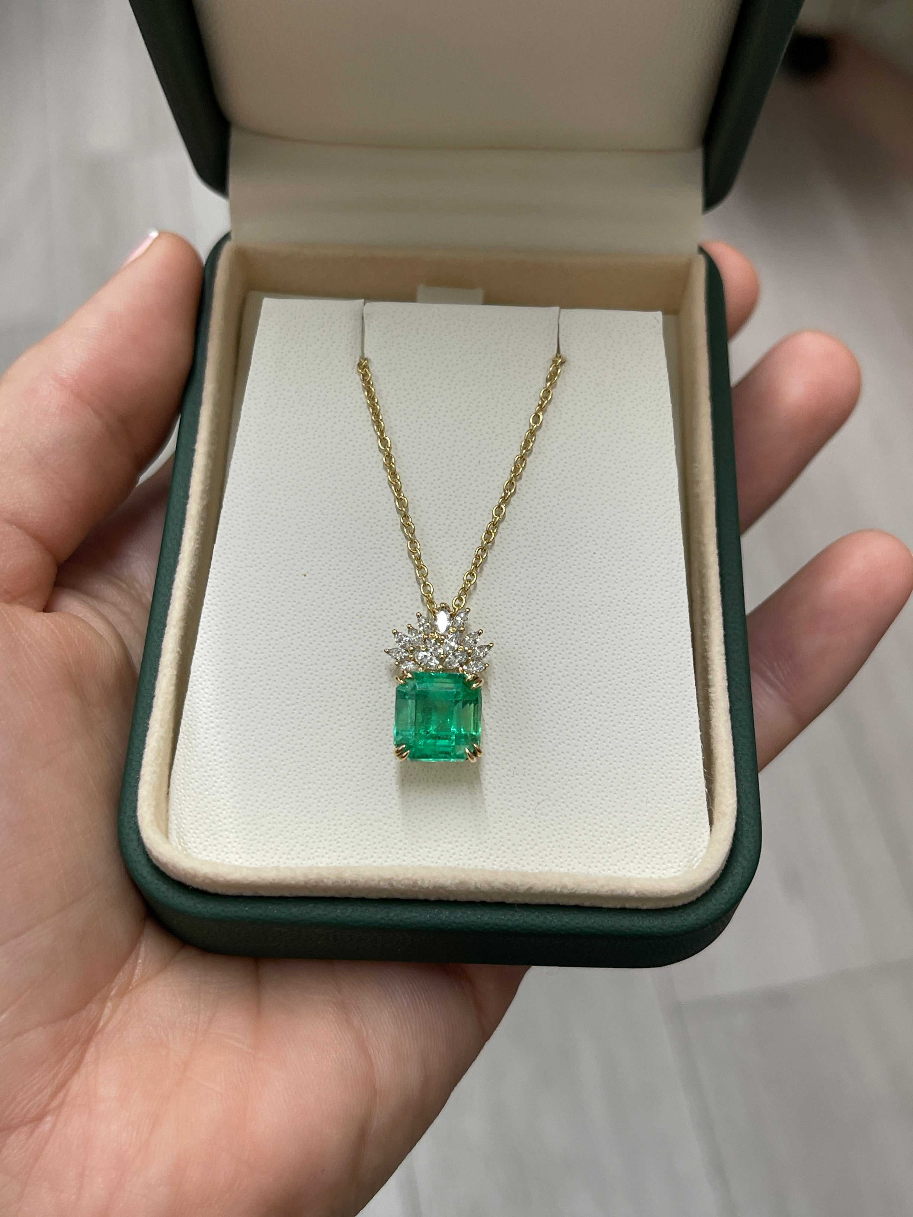 K. 4.03 Carat 9.5x9.5 Electric Muzo Green Loose Colombian Emerald-Asscher Cut