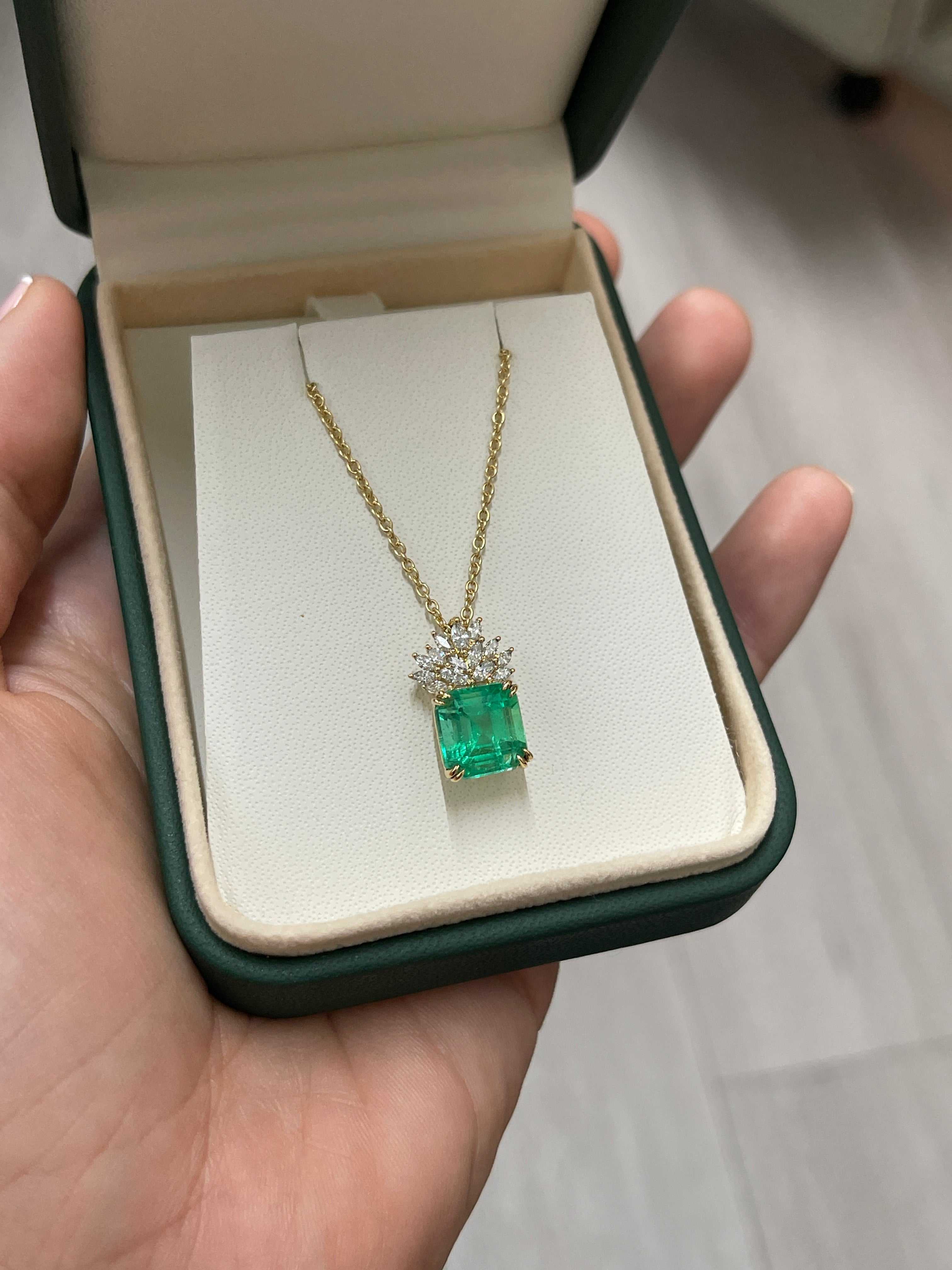 K. 4.03 Carat 9.5x9.5 Electric Muzo Green Loose Colombian Emerald-Asscher Cut