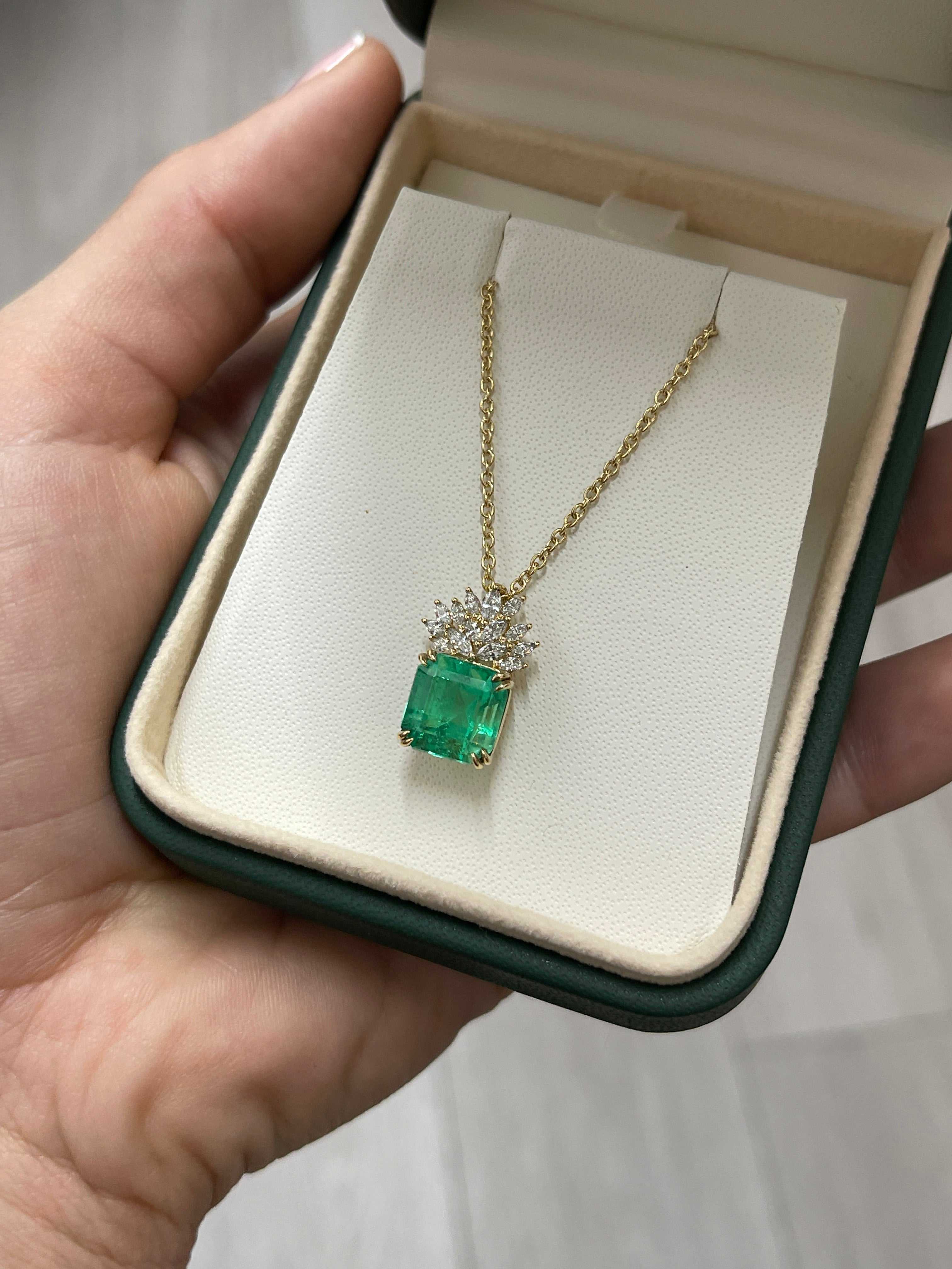 K. 4.03 Carat 9.5x9.5 Electric Muzo Green Loose Colombian Emerald-Asscher Cut