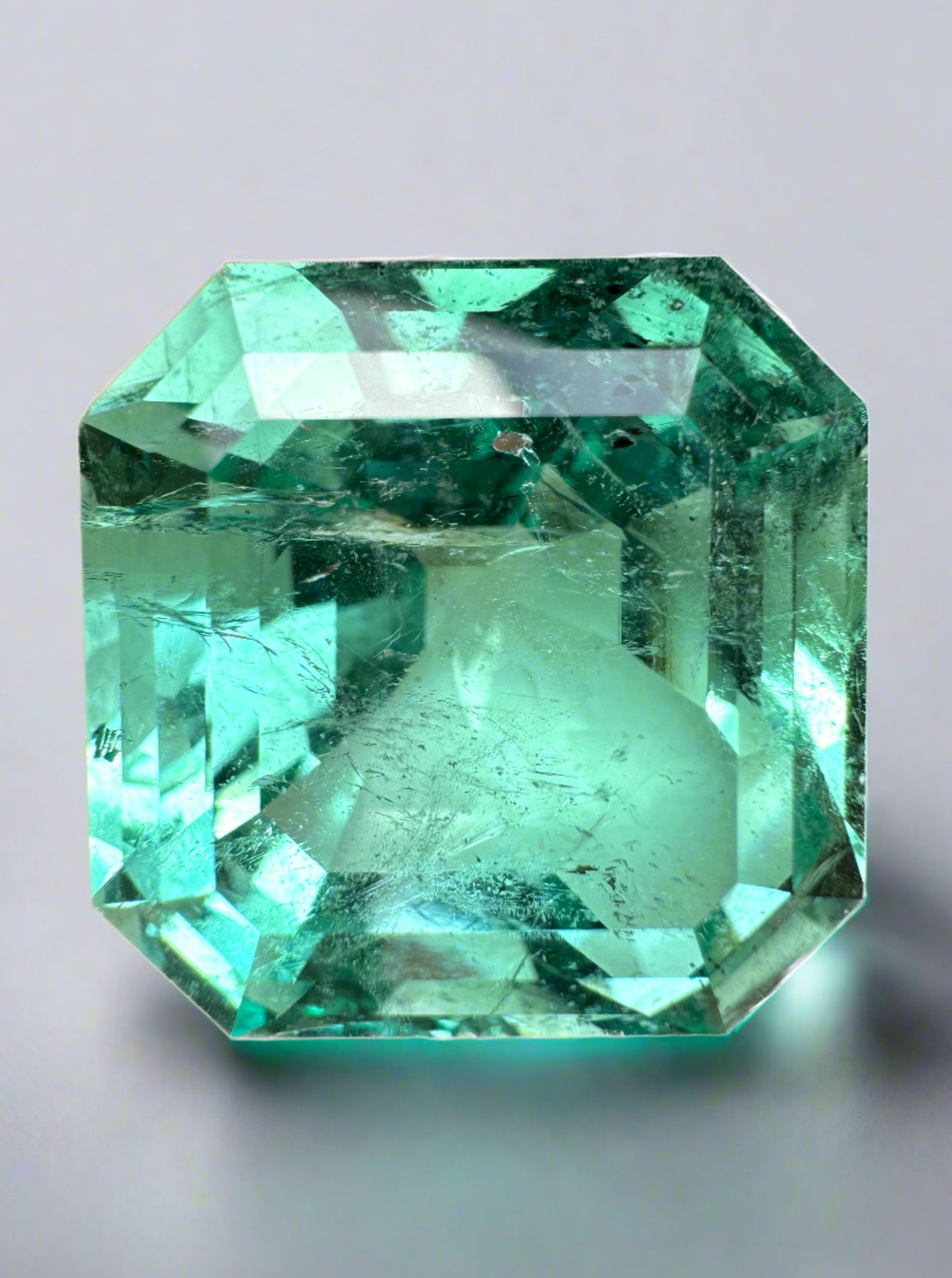 43.69 Carat 21x21 GIA Certified Natural RARE SIZE Colombian Emerald Asscher Cut - JR Colombian Emeralds