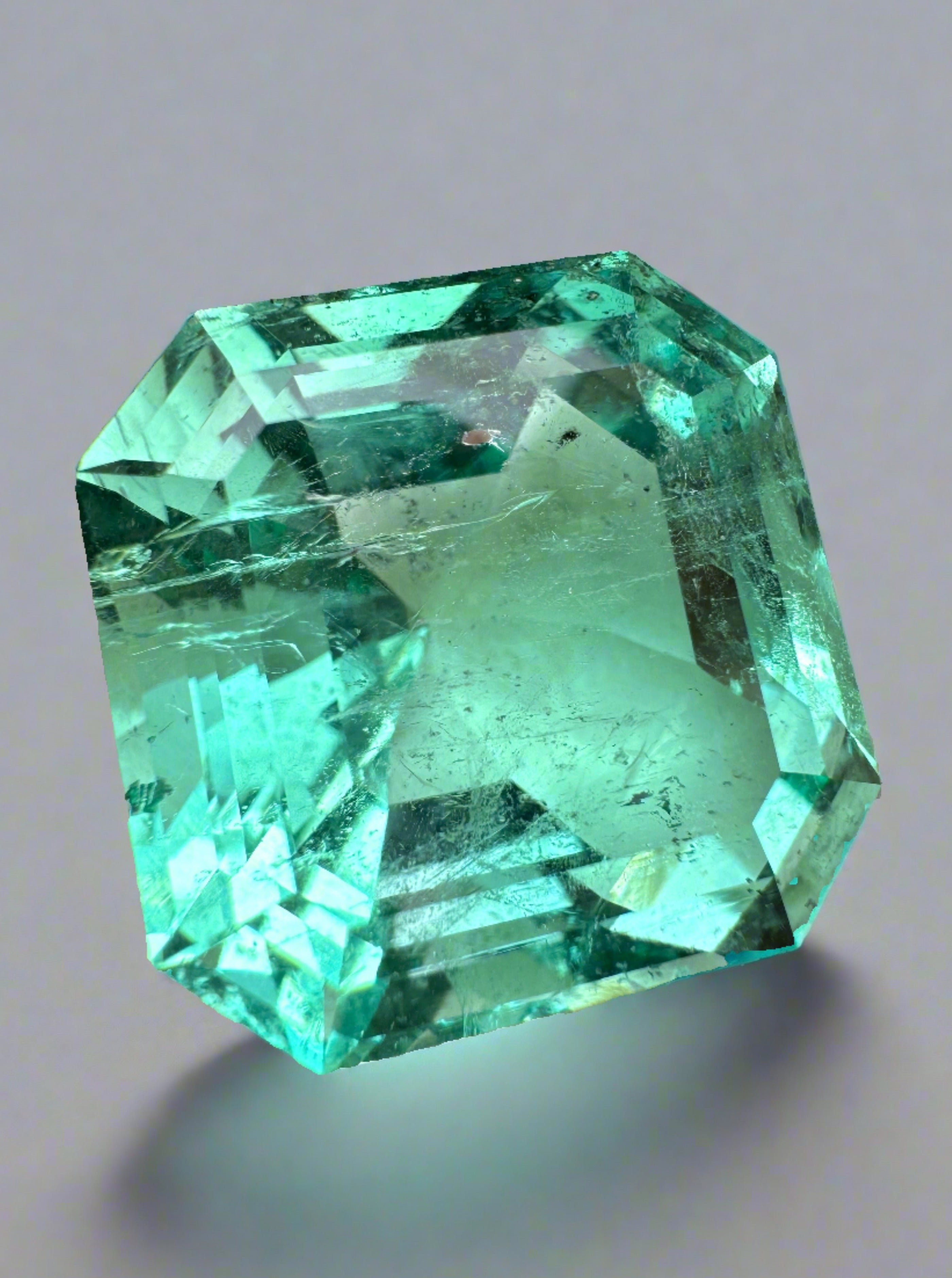 43.69 Carat 21x21 GIA Certified Natural RARE SIZE Colombian Emerald Asscher Cut - JR Colombian Emeralds