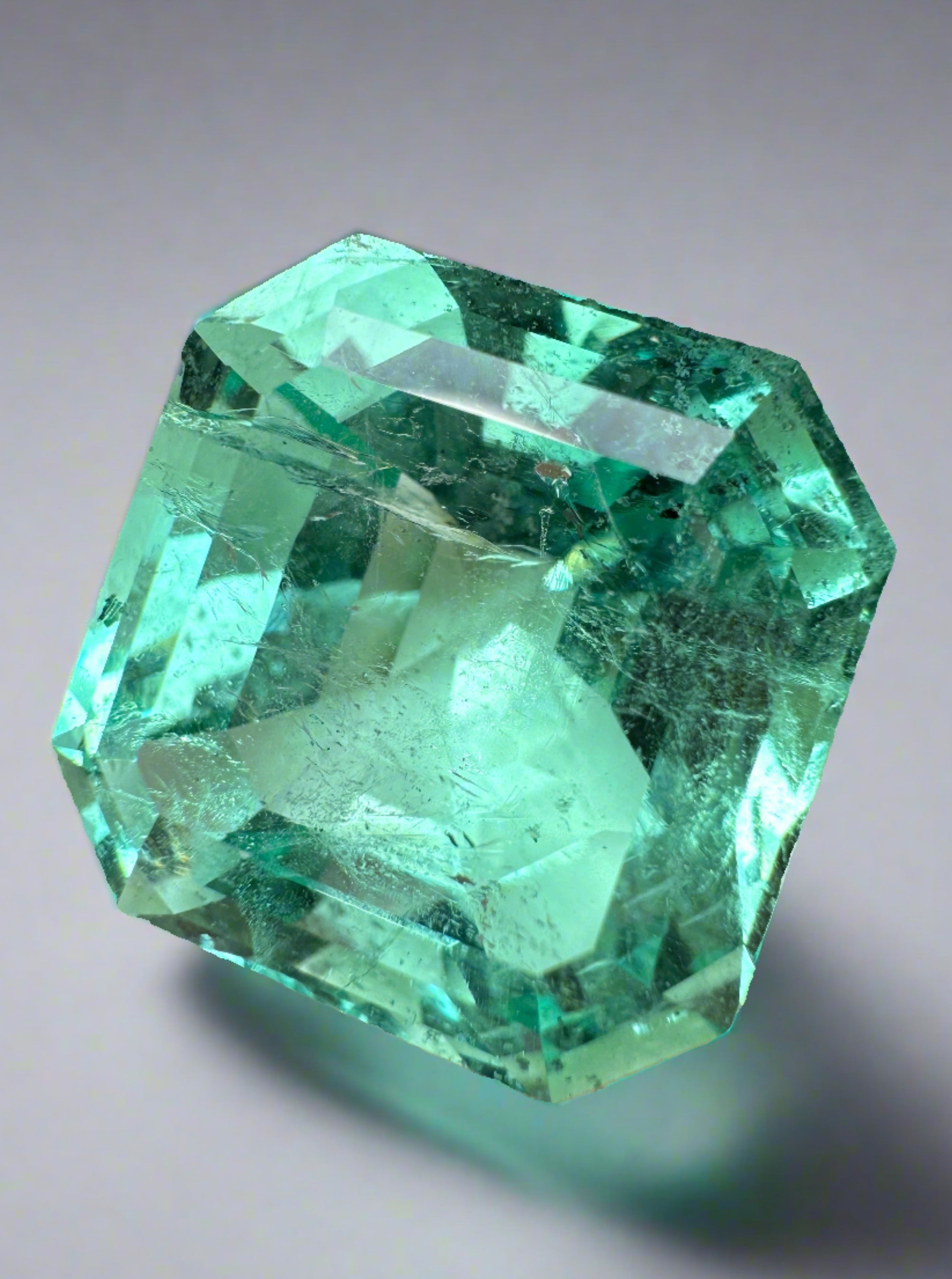 43.69 Carat 21x21 GIA Certified Natural RARE SIZE Colombian Emerald Asscher Cut - JR Colombian Emeralds