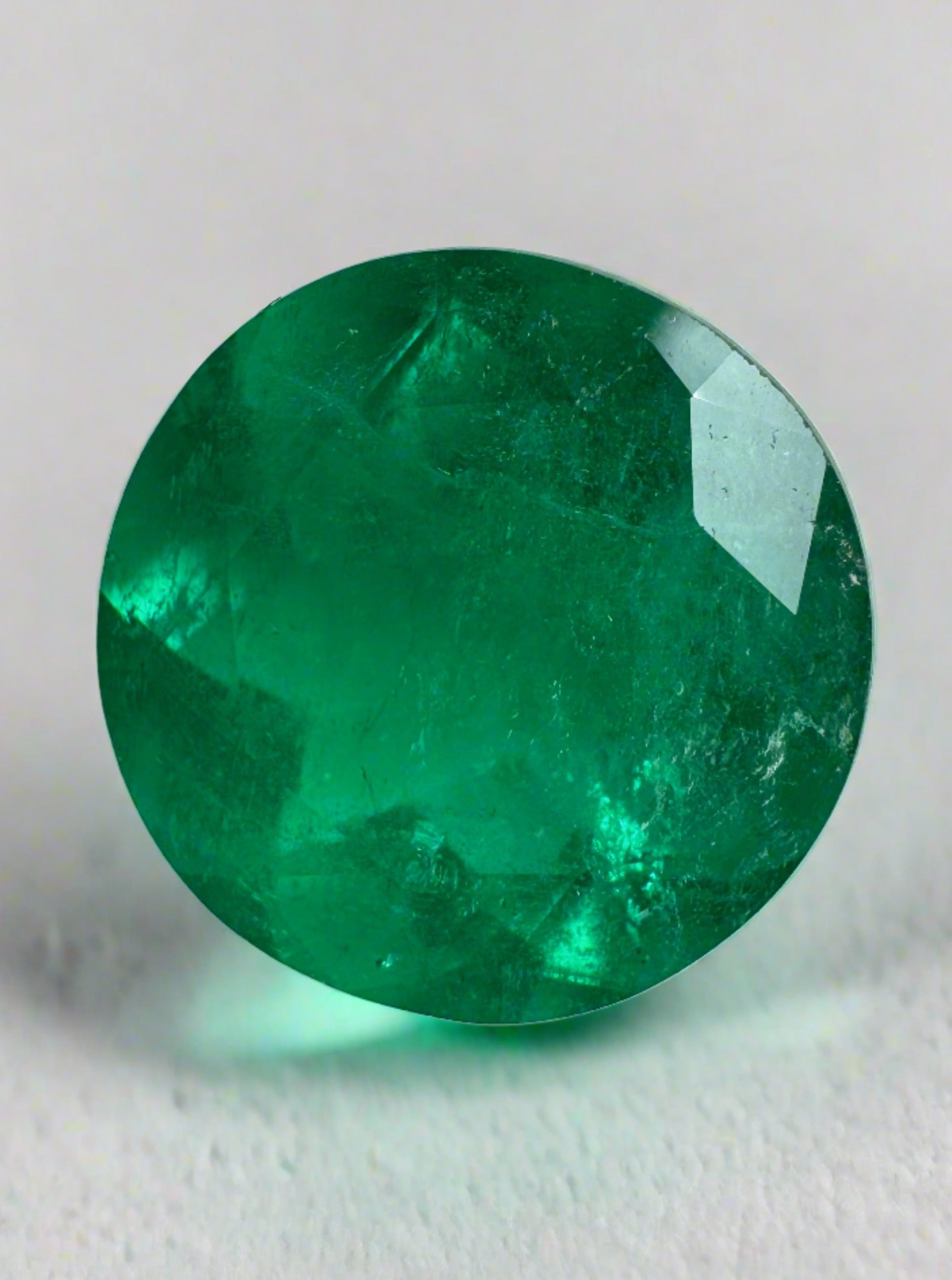 5.15 Carat 11x11 Medium Green Natural Round Loose Colombian Emerald - JR Colombian Emeralds