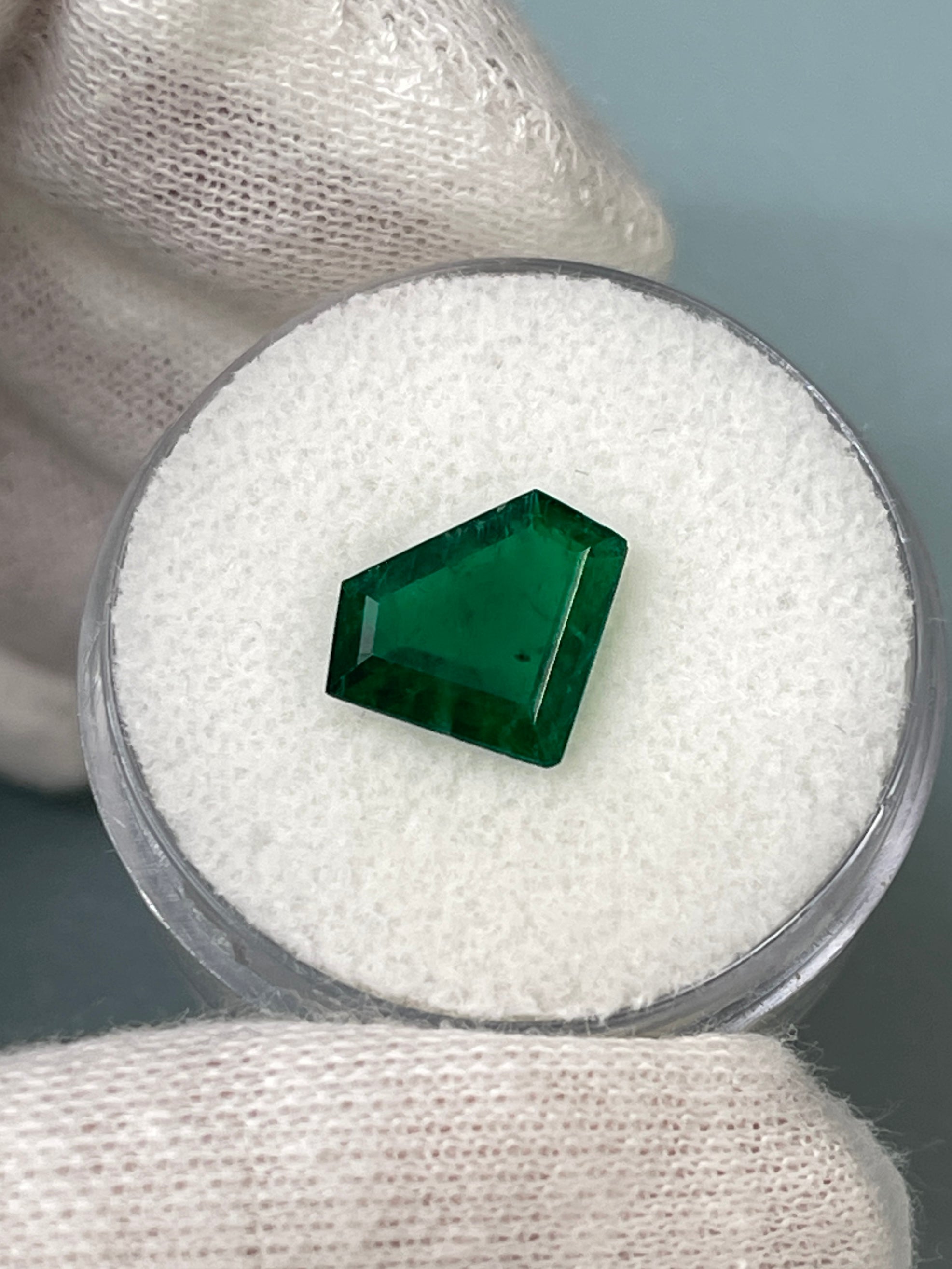 1.68 Carat AAA+ Muzo Fancy Shield Cut Natural Loose Colombian Emerald