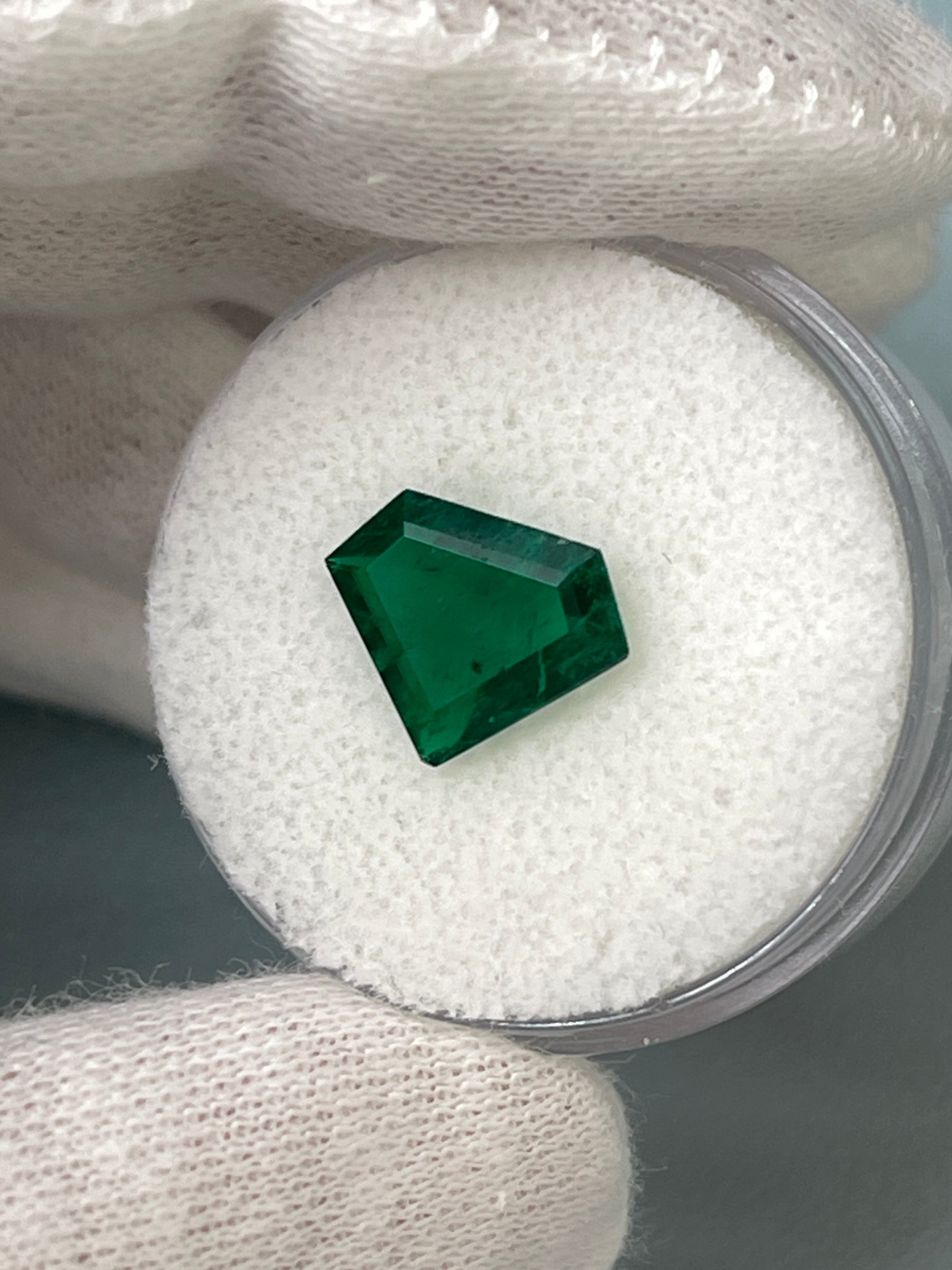 1.68 Carat AAA+ Muzo Fancy Shield Cut Natural Loose Colombian Emerald