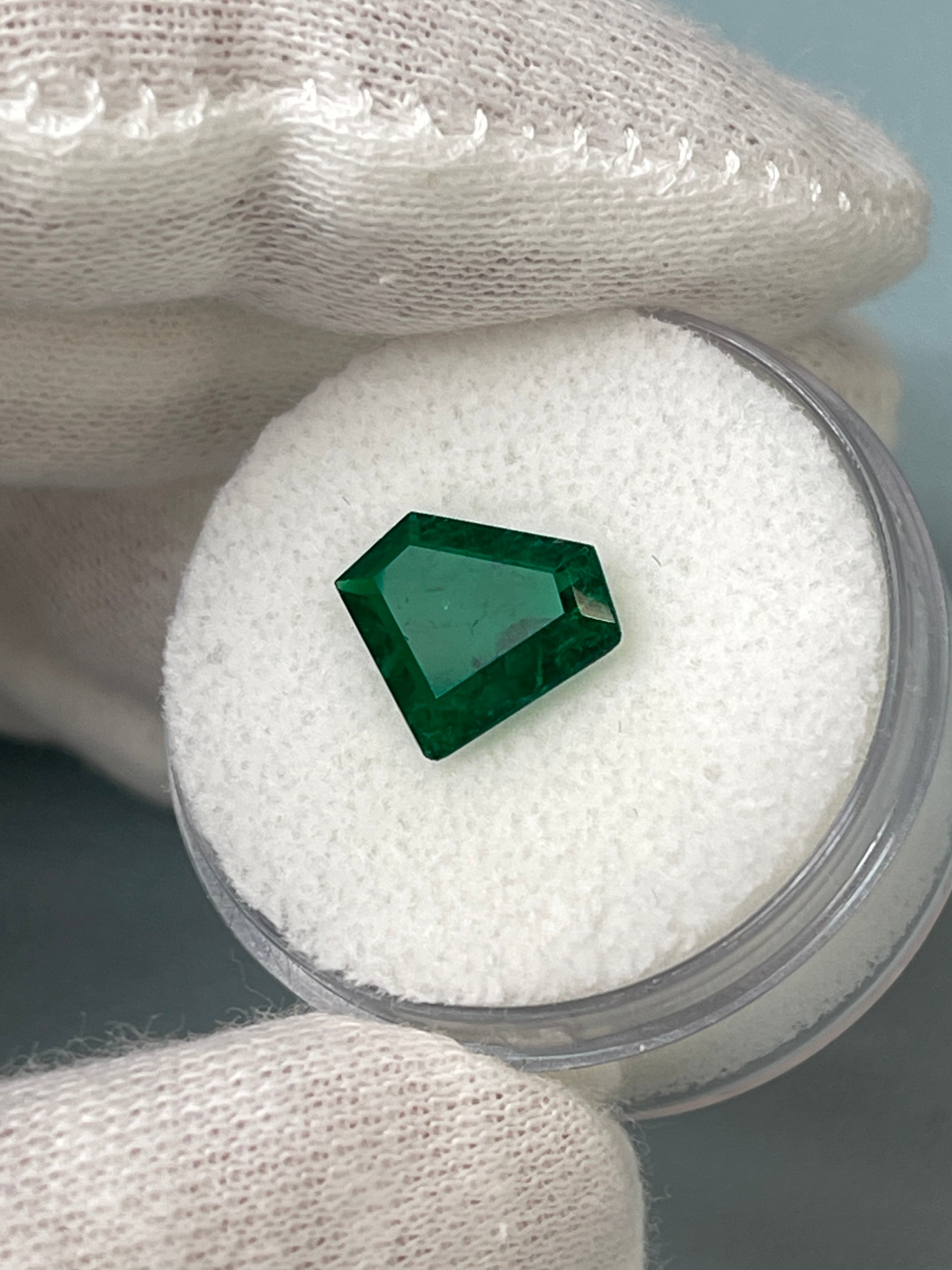 1.68 Carat AAA+ Muzo Fancy Shield Cut Natural Loose Colombian Emerald